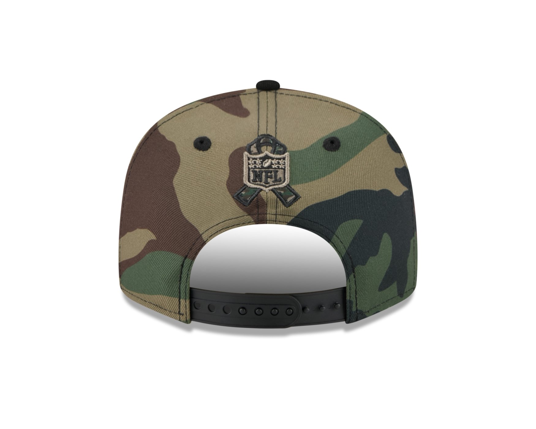 Bone New Era 9FIFTY Pittsburgh Steelers NFL Salute Service 2025 Militar Militar/Preto 4