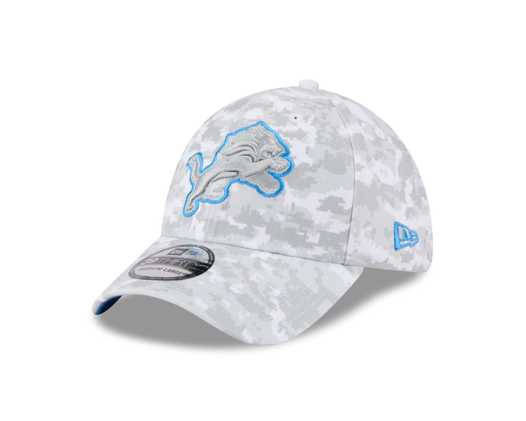 Bone New Era 39THIRTY Detroit Lions NFL Salute Service 2025 Azul