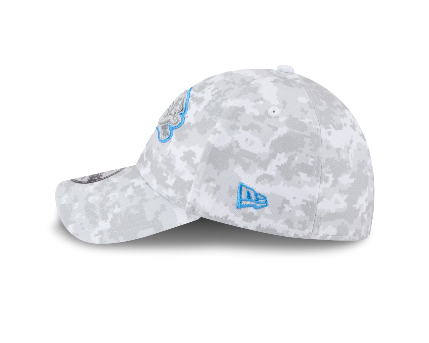 Bone New Era 39THIRTY Detroit Lions NFL Salute Service 2025 Azul Cinza 5