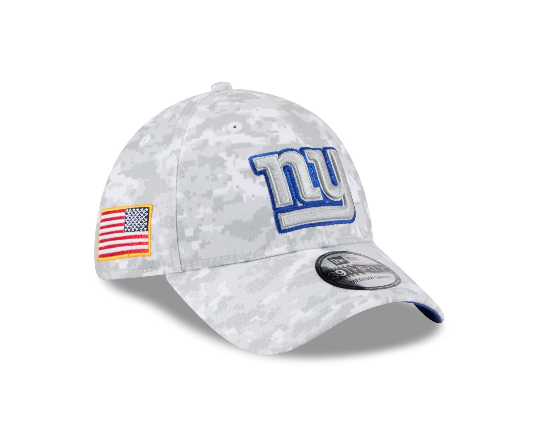 Bone New Era 39THIRTY New York Giants NFL Salute Service 2025 Militar Cinza 3