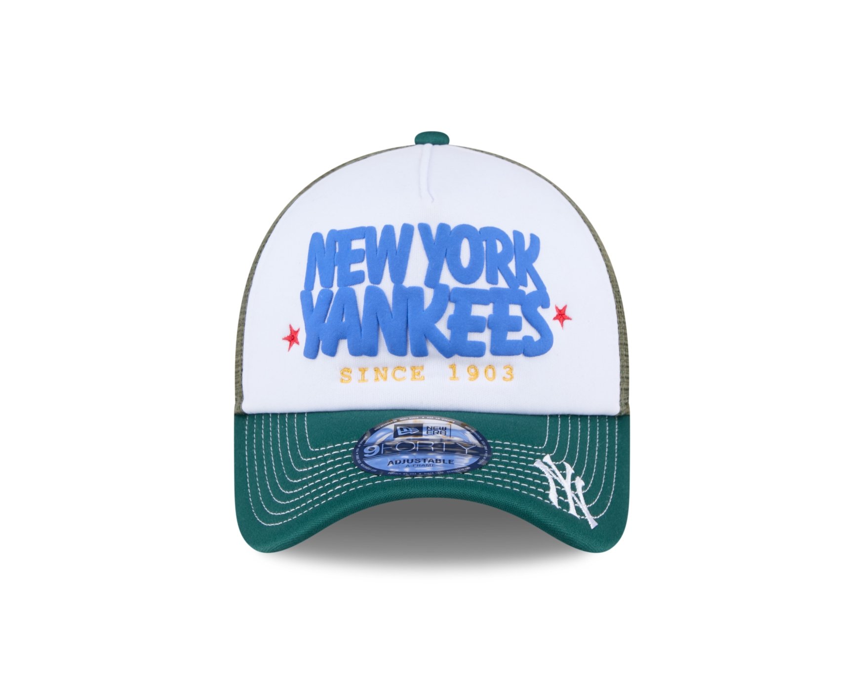 Bone New Era 9FORTY A-FRAME TRUCKER SN New York Yankees MLB Verde Verde 2