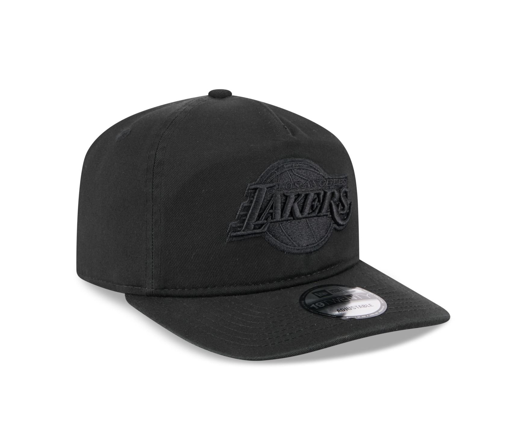 Bone New Era 19TWENTY Los Angeles Lakers Quickstrike 2025 Preto Preto 2