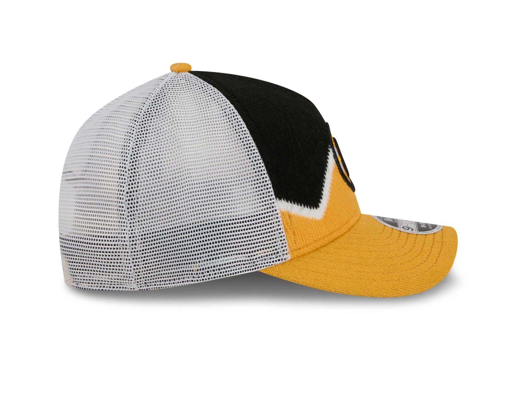 Bone New Era 9FORTY M-CROWN A-FRAME Boston Bruins NHL Preto Preto/Amarelo 4
