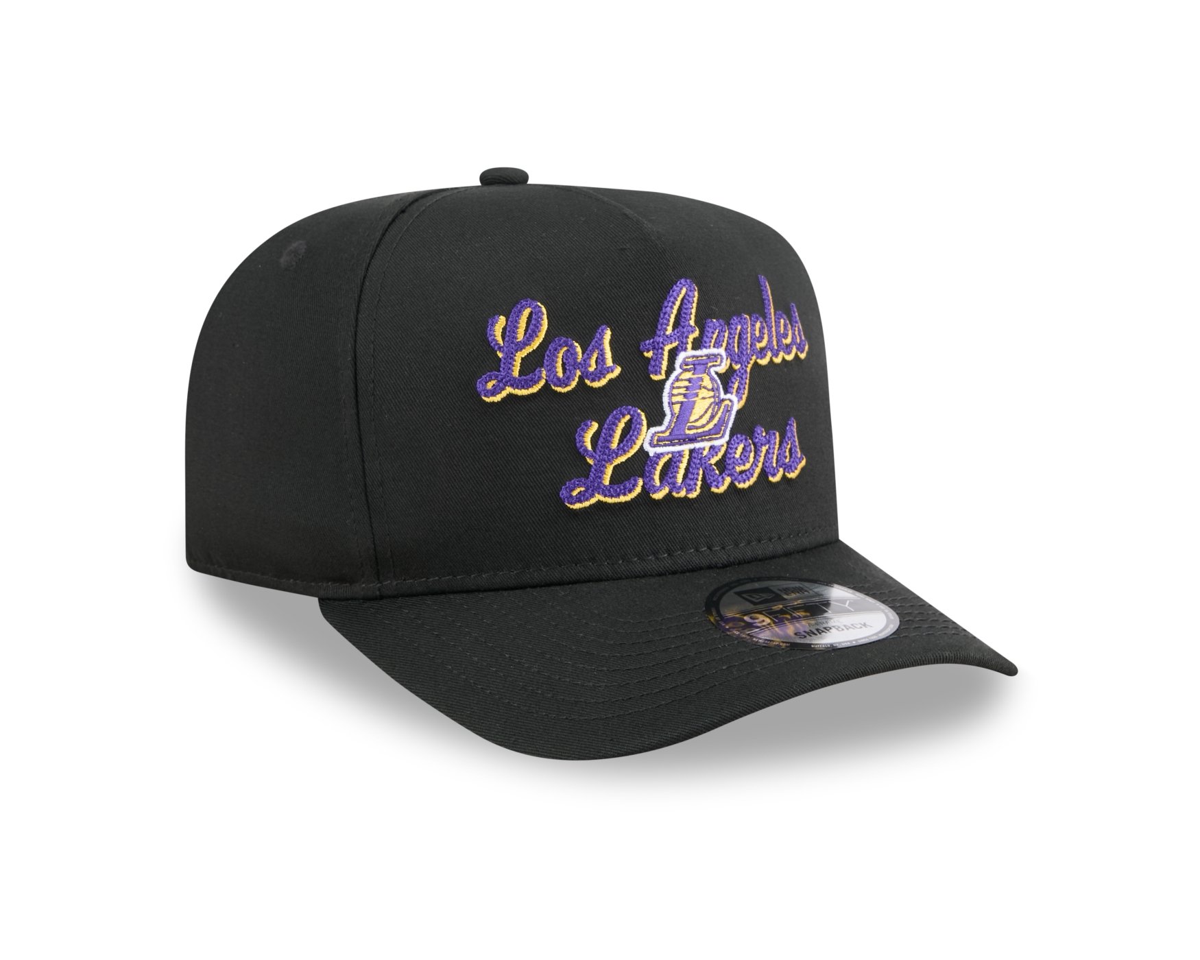 Bone New Era 9FIFTY A-FRAME SNAPBACK Los Angeles Lakers NBA Preto Preto 2