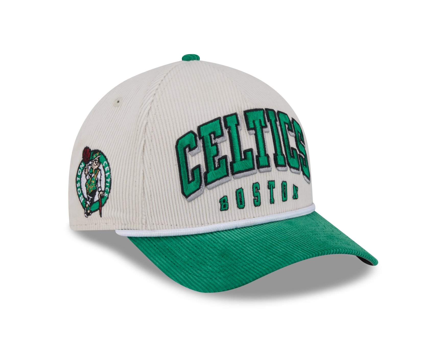 Bone New Era 9FORTY M-CROWN A-FRAME Boston Celtics NBA Verde Bege/Verde 2