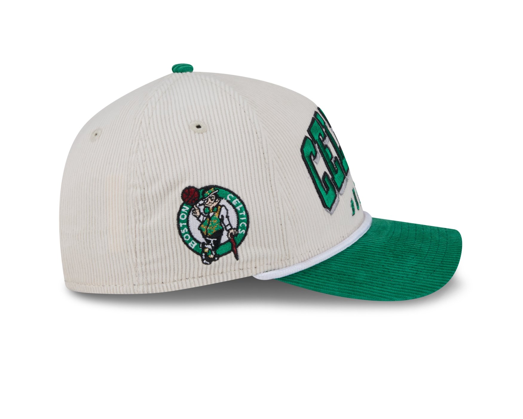Bone New Era 9FORTY M-CROWN A-FRAME Boston Celtics NBA Verde Bege/Verde 3