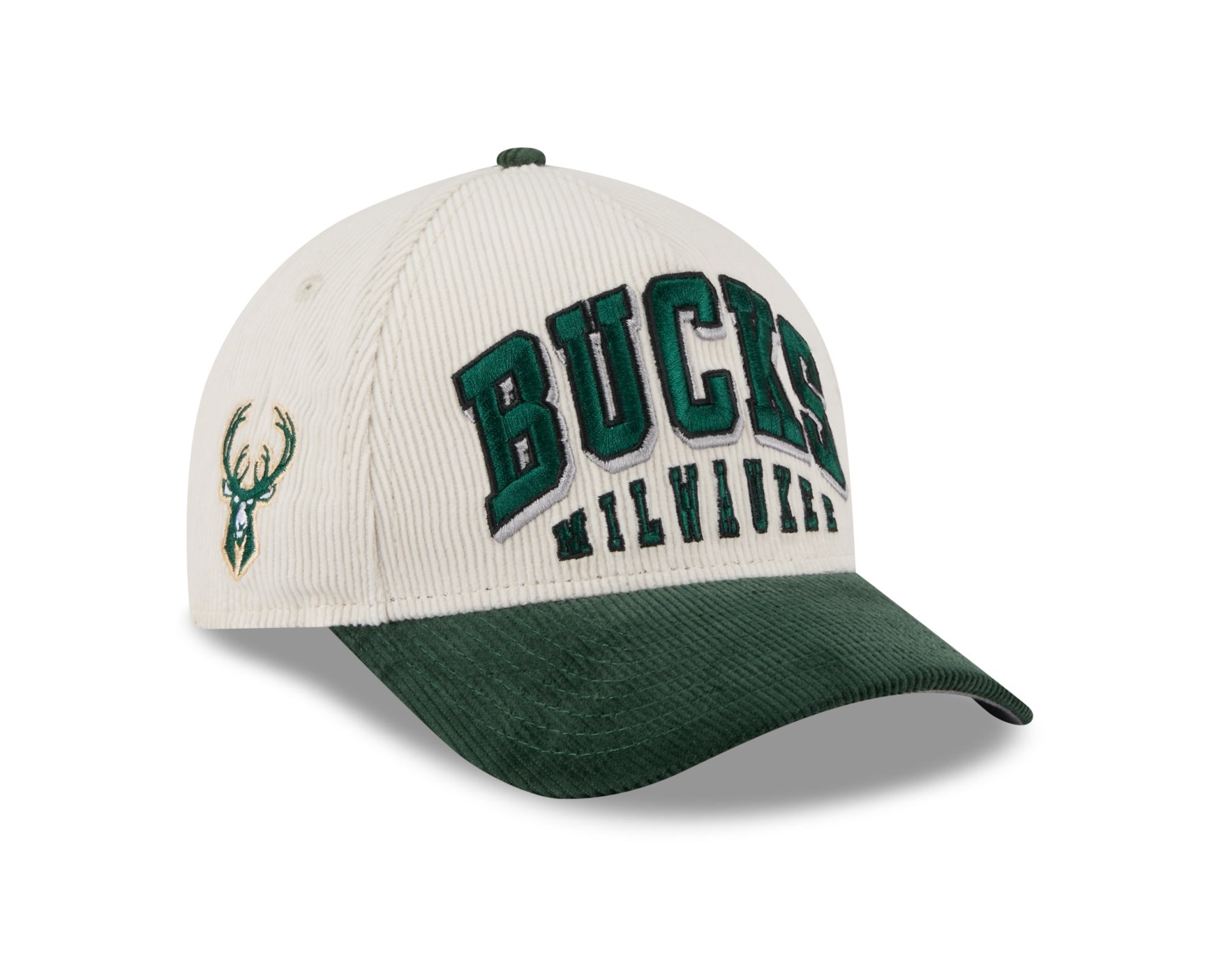 Bone New Era 9FORTY M-CROWN A-FRAME Milwaukee Bucks NBA Verde Bege/Verde 2