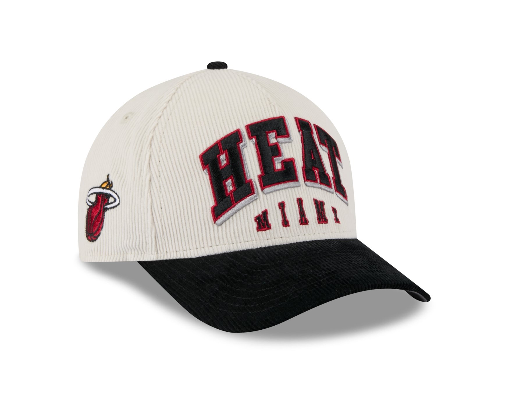 Bone New Era 9FORTY M-CROWN A-FRAME Miami Heat NBA Preto Bege/Preto 2