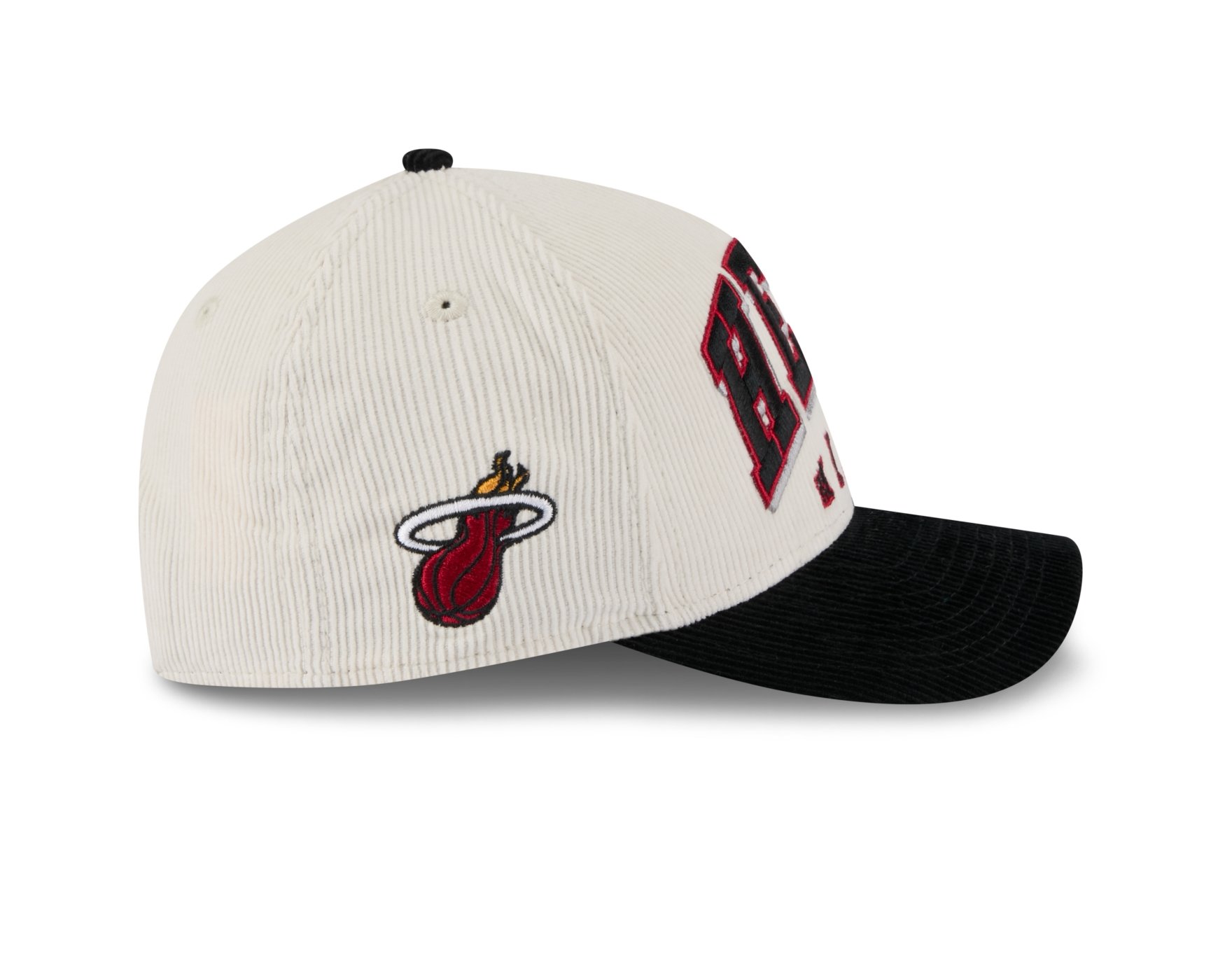 Bone New Era 9FORTY M-CROWN A-FRAME Miami Heat NBA Preto Bege/Preto 3