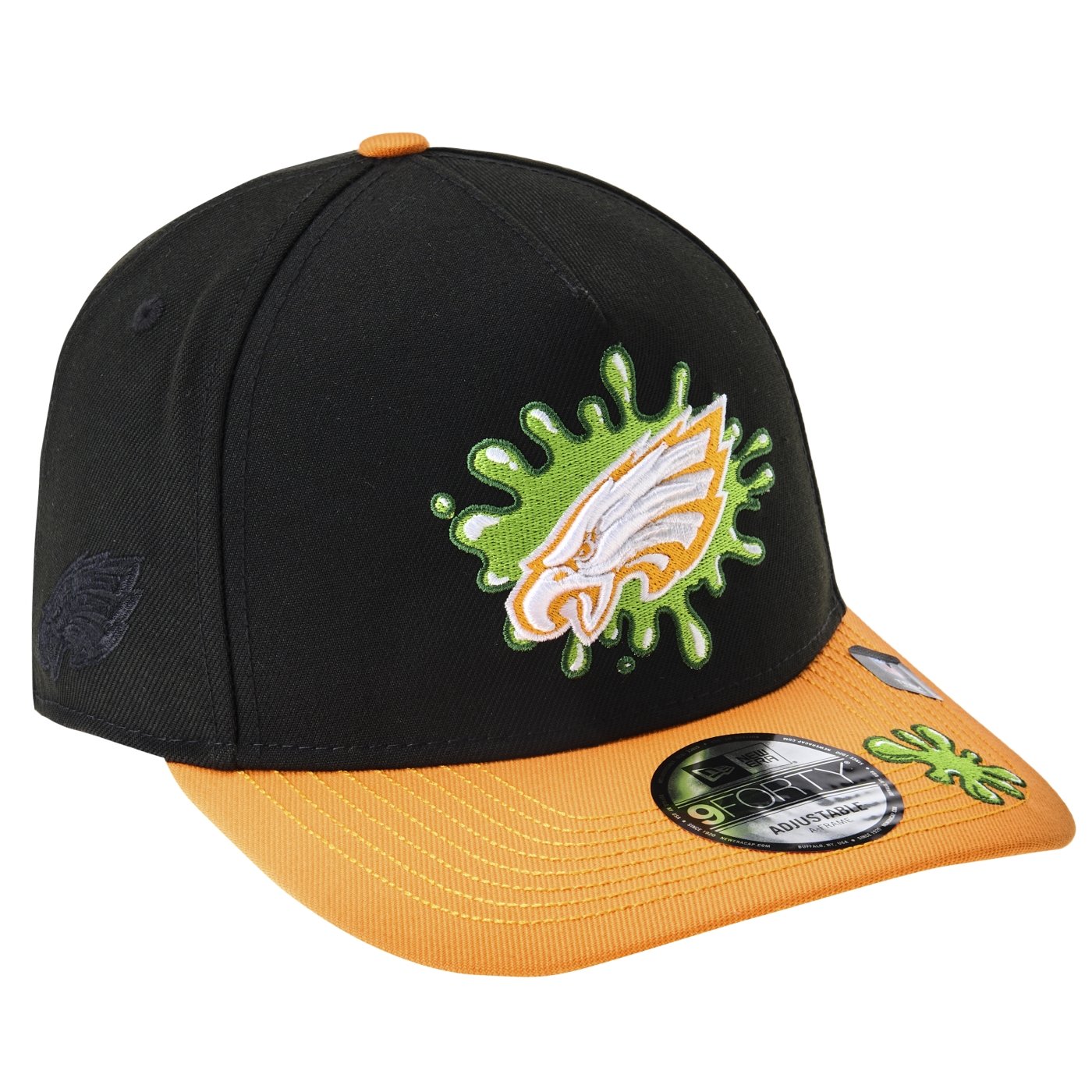 Bone New Era 9FORTY A-FRAME SNAPBACK Philadelphia Eagles NFL Preto Preto 3