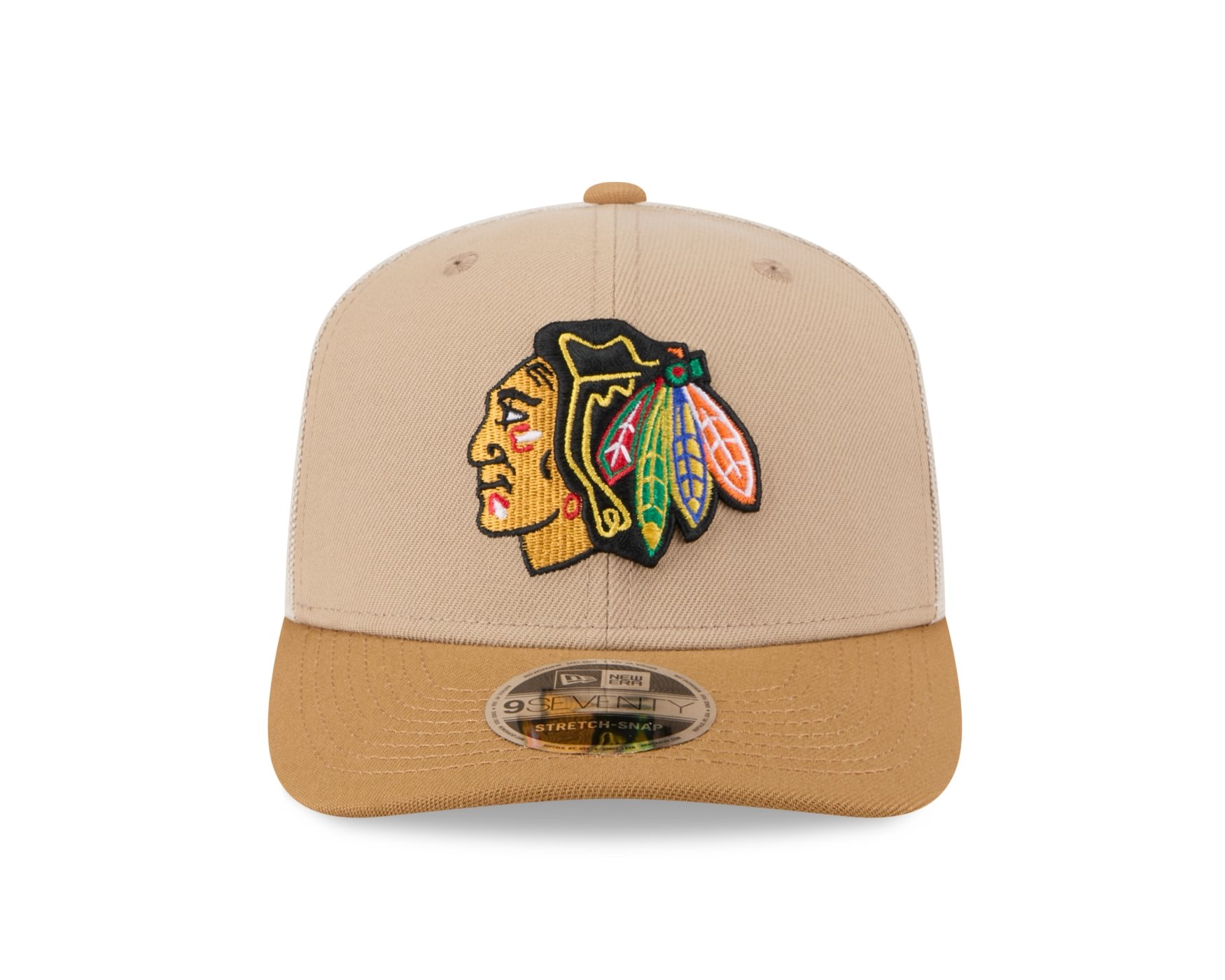 Bone New Era 9SEVENTY STRETCH SNAP Chicago Blackhawks NHL Bege Bege 2