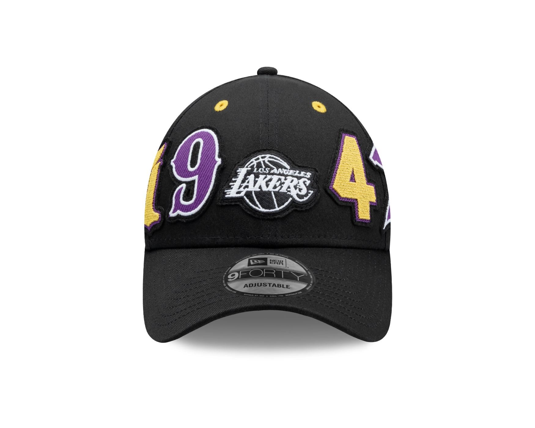 Bone New Era 9FORTY Los Angeles Lakers NBA Preto Preto 2