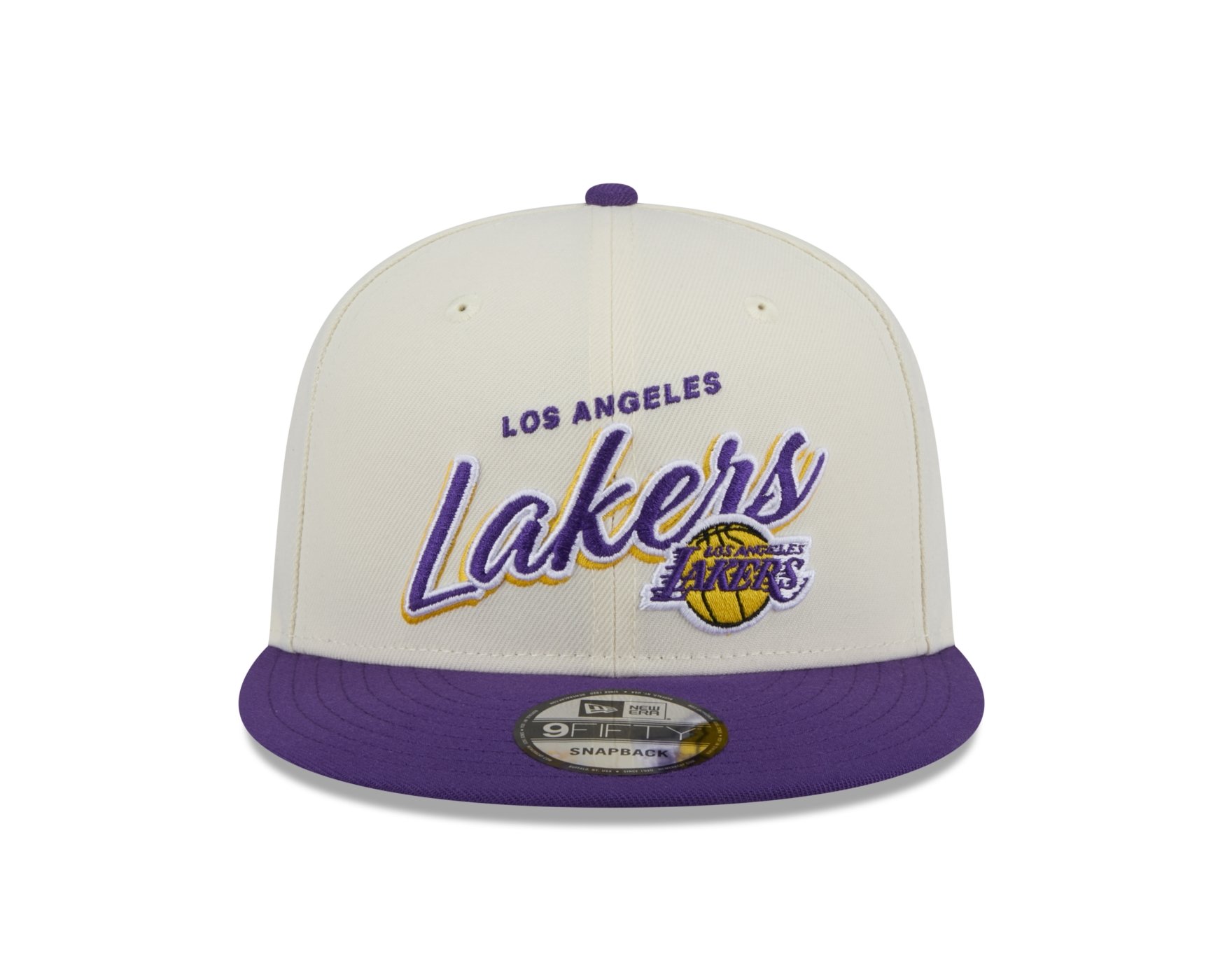 Bone New Era 9FIFITY SNAPBACK Los Angeles Lakers NBA Off White Off White/Roxo 2