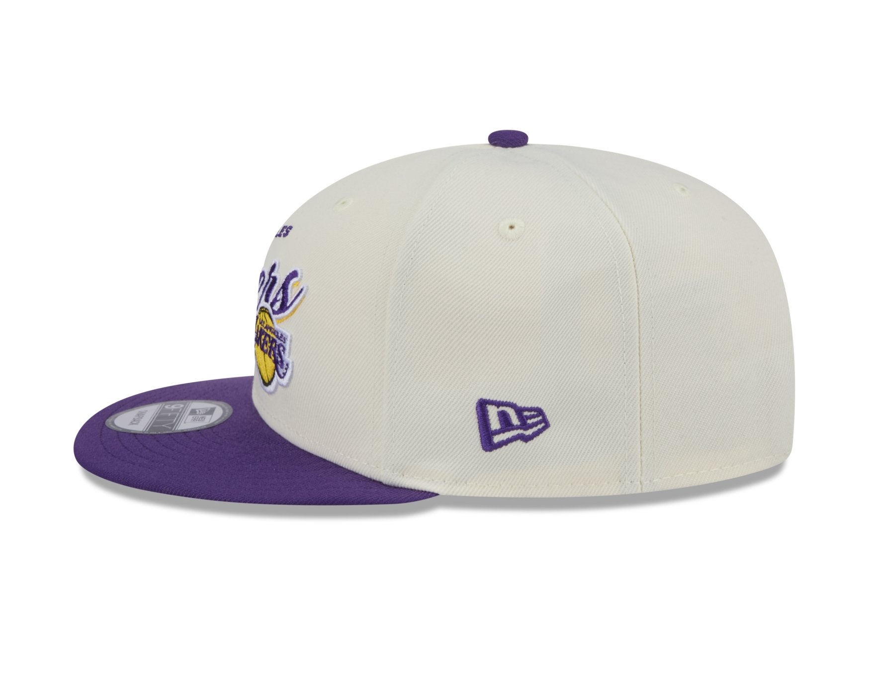 Bone New Era 9FIFITY SNAPBACK Los Angeles Lakers NBA Off White Off White/Roxo 3