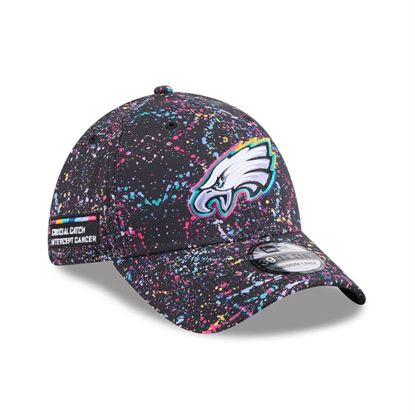 Bone New Era  39THIRTY Philadelphia Eagles NFL Preto Preto 3
