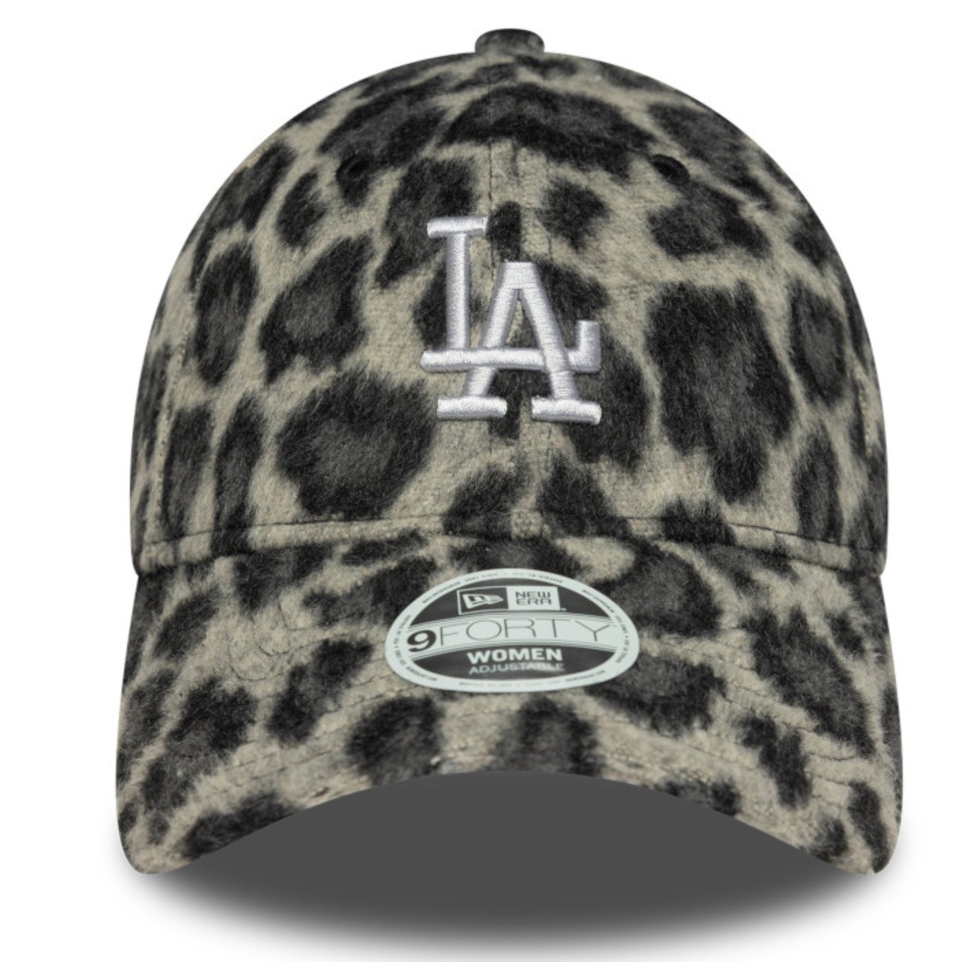 Bone New Era 9FORTY Los Angeles Dodgers MLB Cinza Onça 2