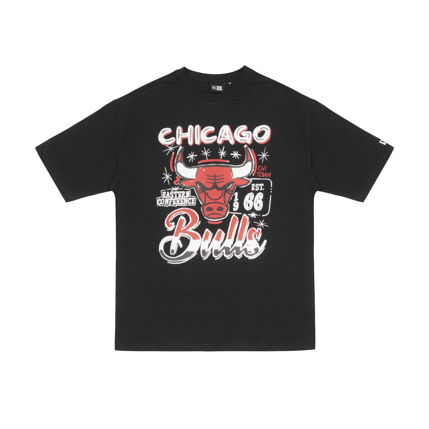 Camiseta New Era Regular Chicago Bulls NBA Preto