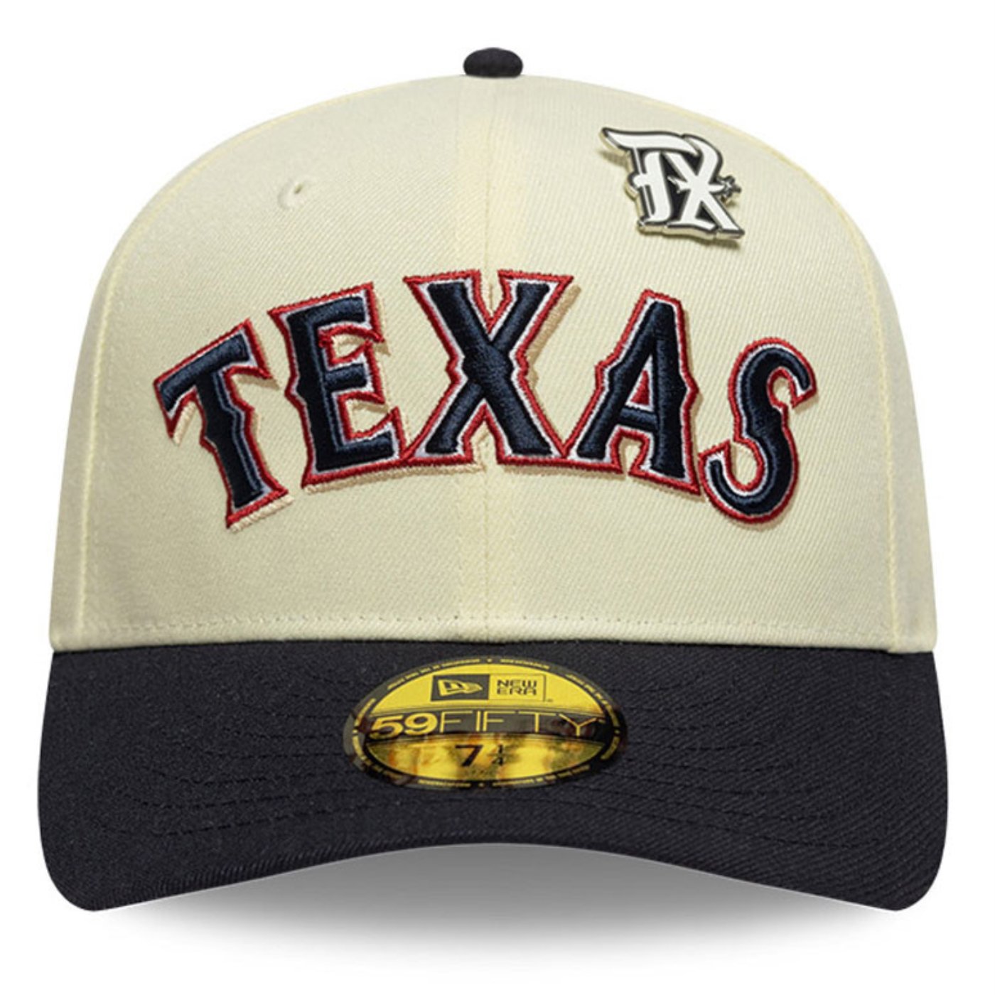 Bone New Era 59FIFTY Texas Rangers MLB Off White Off White 2