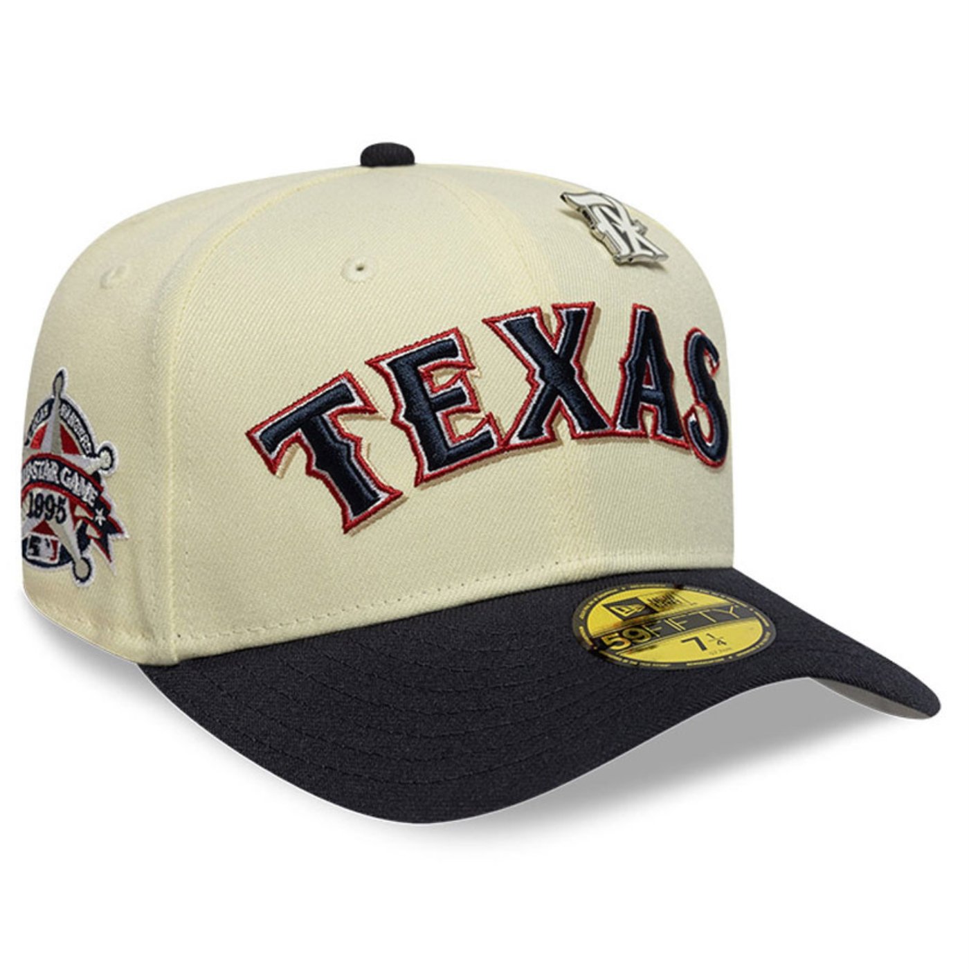 Bone New Era 59FIFTY Texas Rangers MLB Off White Off White 3