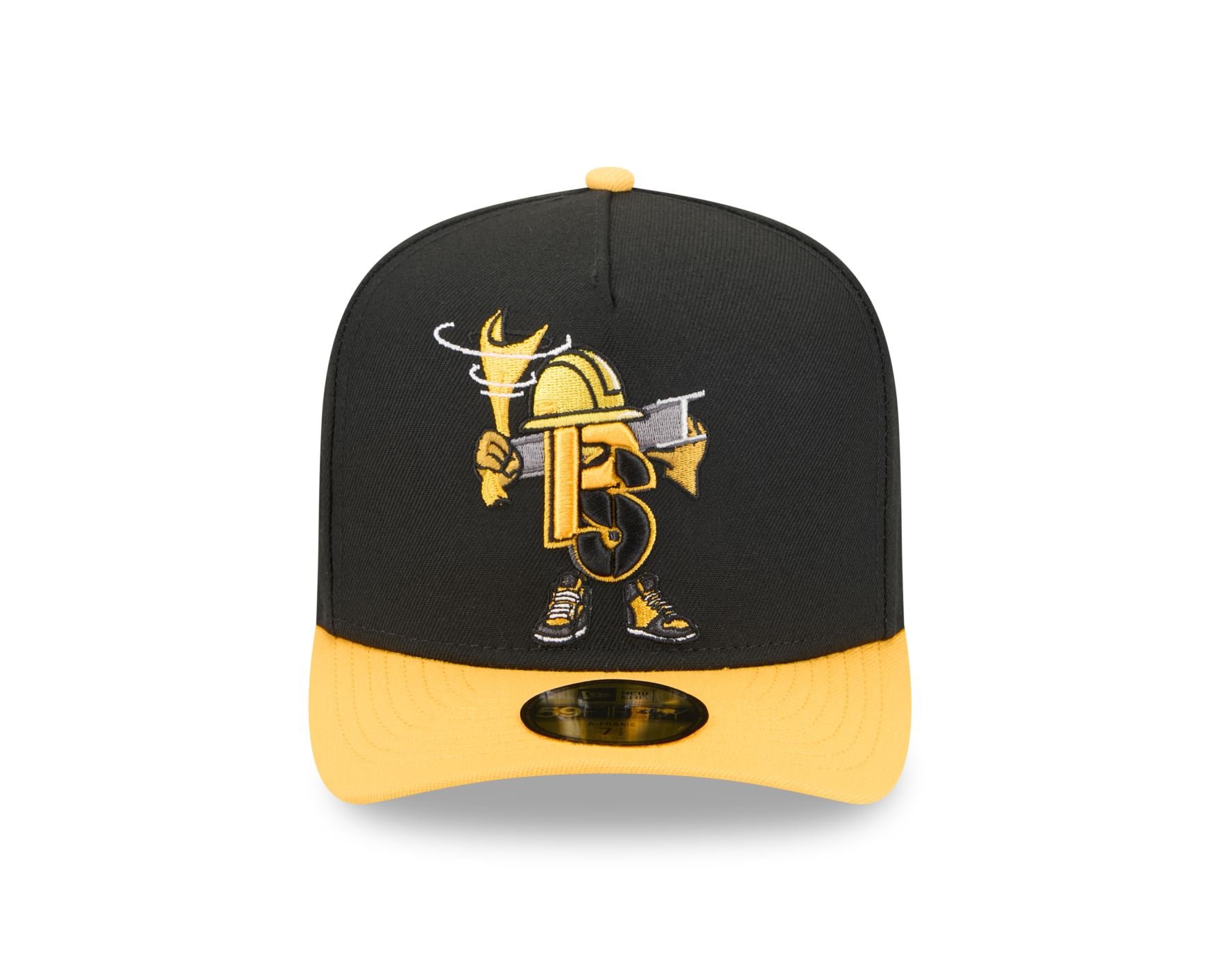 Bone New Era 59FIFTY Pittsburgh Steelers NFL Preto Preto/Amarelo 2