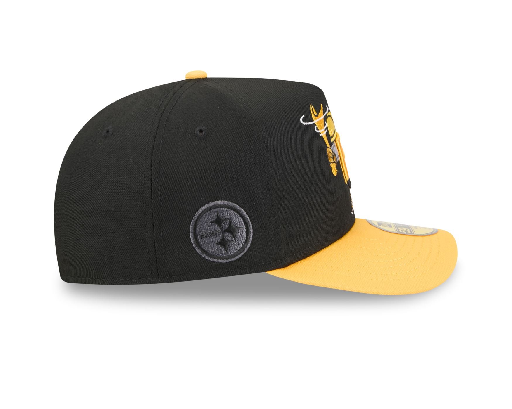 Bone New Era 59FIFTY Pittsburgh Steelers NFL Preto Preto/Amarelo 4