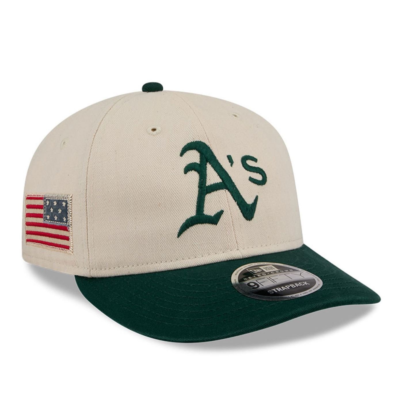 Bone New Era 9FIFTY RETRO CROWN SN Oakland Athletics MLB Verde Verde 3