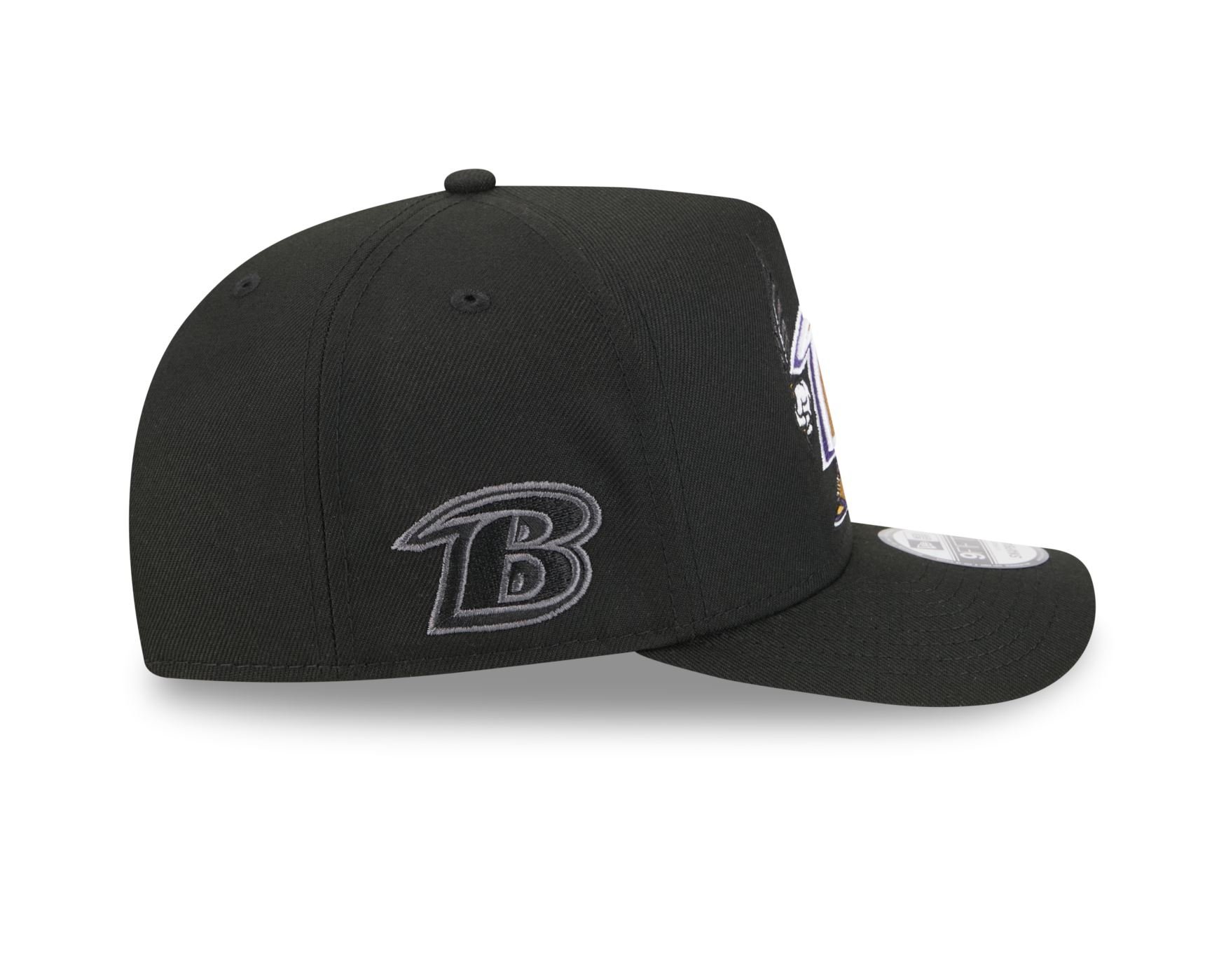 Bone New Era 9FIFTY A-FRAME Baltimore Ravens NFL Preto Preto 3