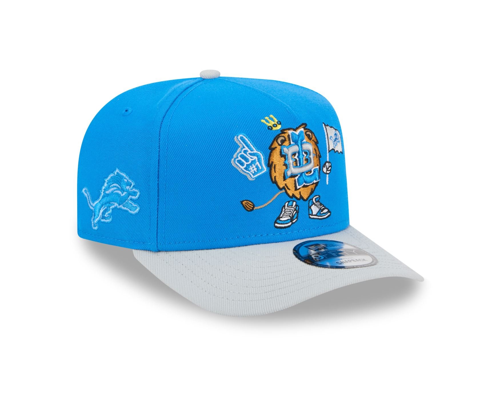 Bone New Era 9FIFTY A-FRAME Detroit Lions NFL Azul Azul 3