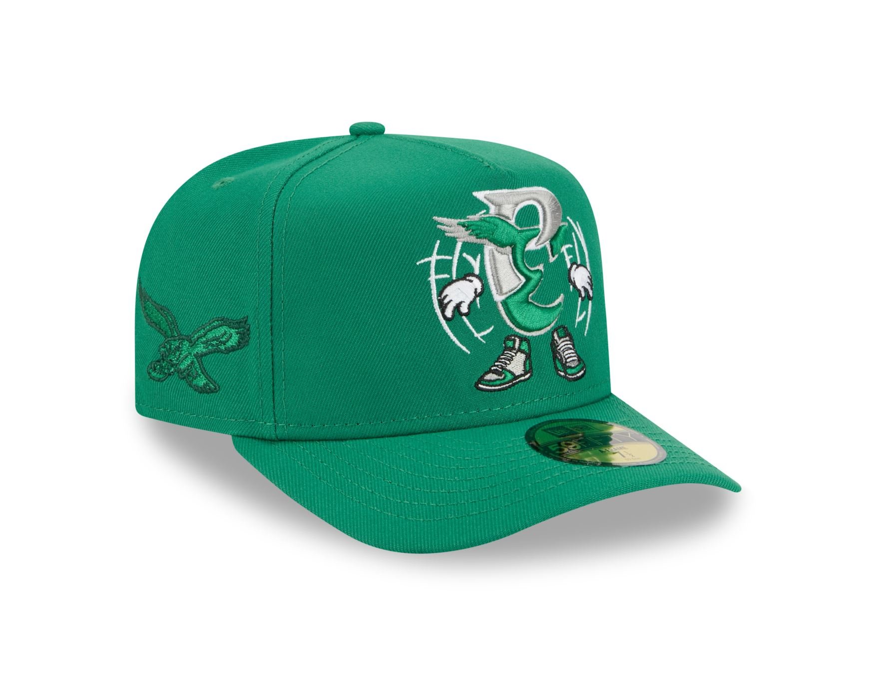 Bone New Era 59FIFTY Philadelphia Eagles NFL Verde Verde 3