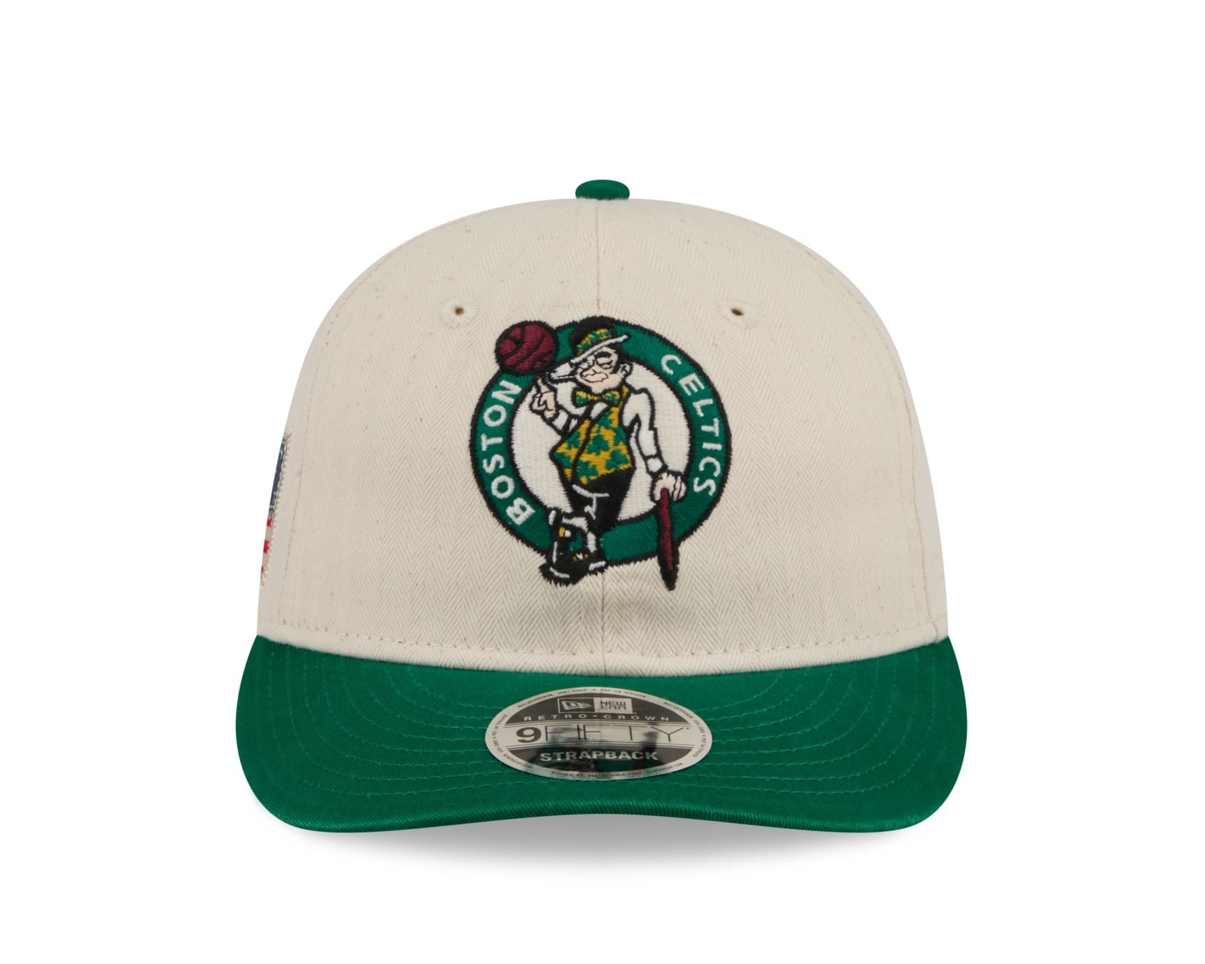 Bone New Era 9FIFTY RETRO CROWN SN Boston Celtics NBA Verde Bege/Verde 2