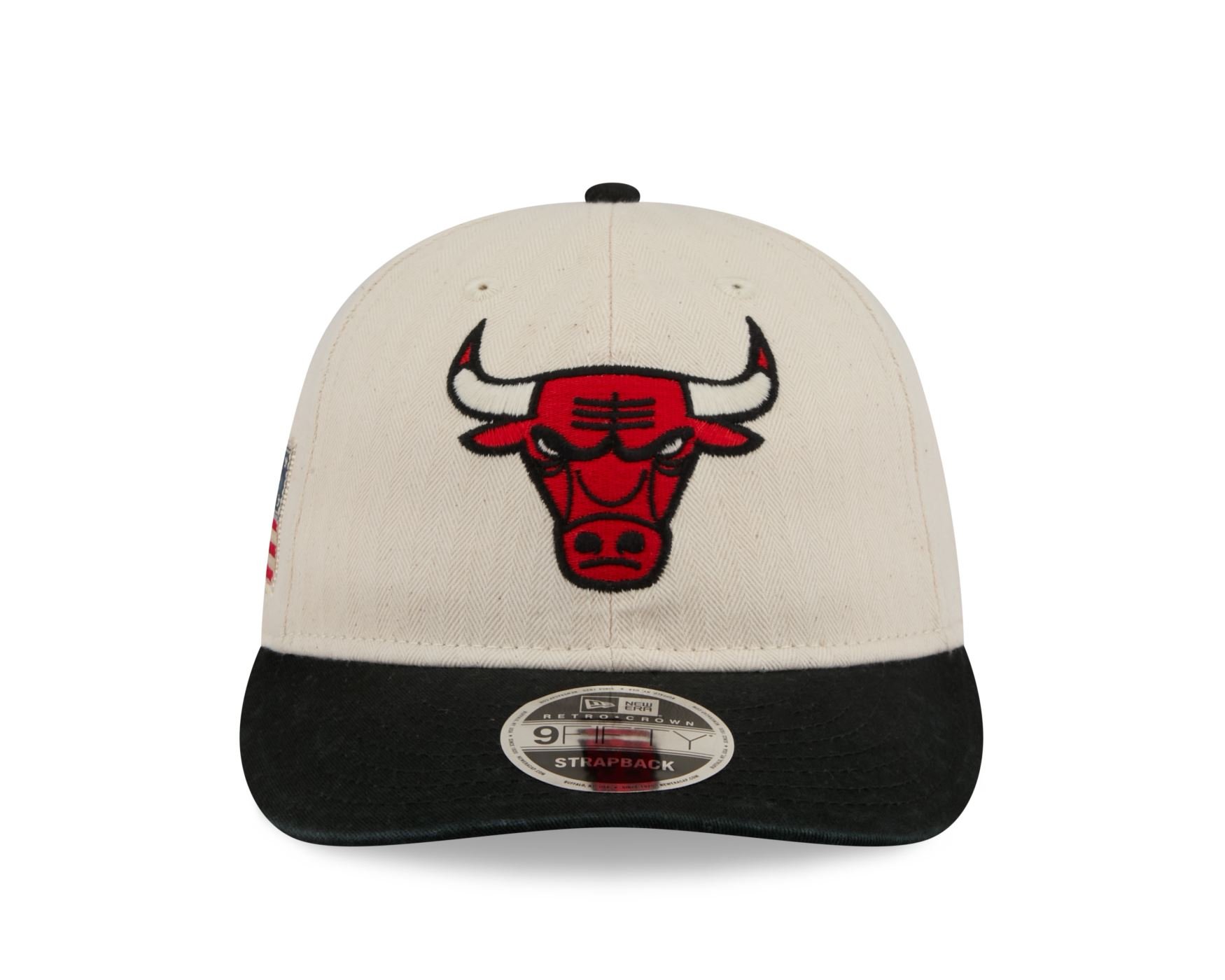 Bone New Era 9FIFTY RETRO CROWN SN Chicago Bulls NBA Preto Bege/Preto 2