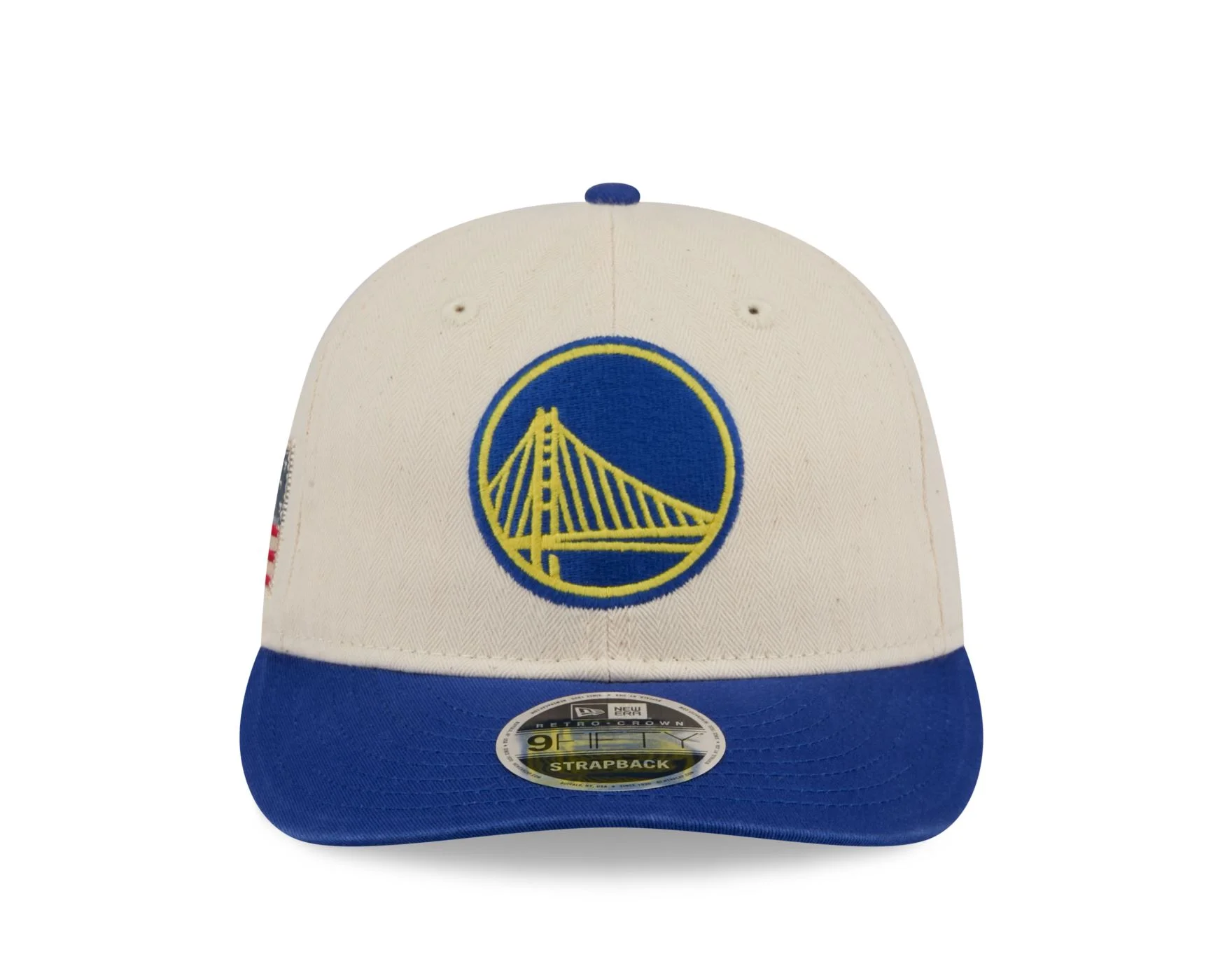Bone New Era 9FIFTY RETRO CROWN SN Golden State Warriors NBA Azul Bege/Azul 2