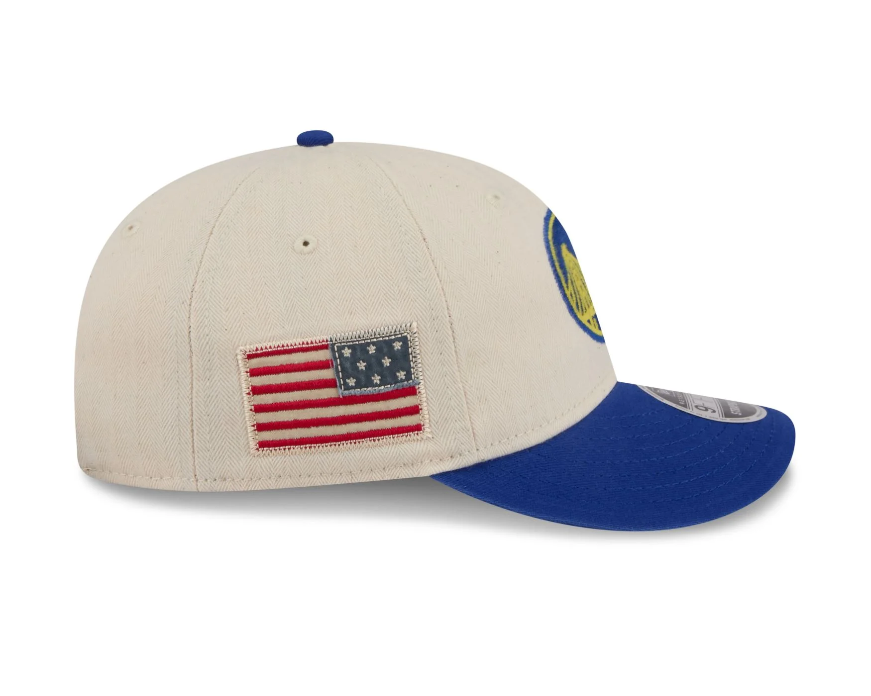 Bone New Era 9FIFTY RETRO CROWN SN Golden State Warriors NBA Azul Bege/Azul 4