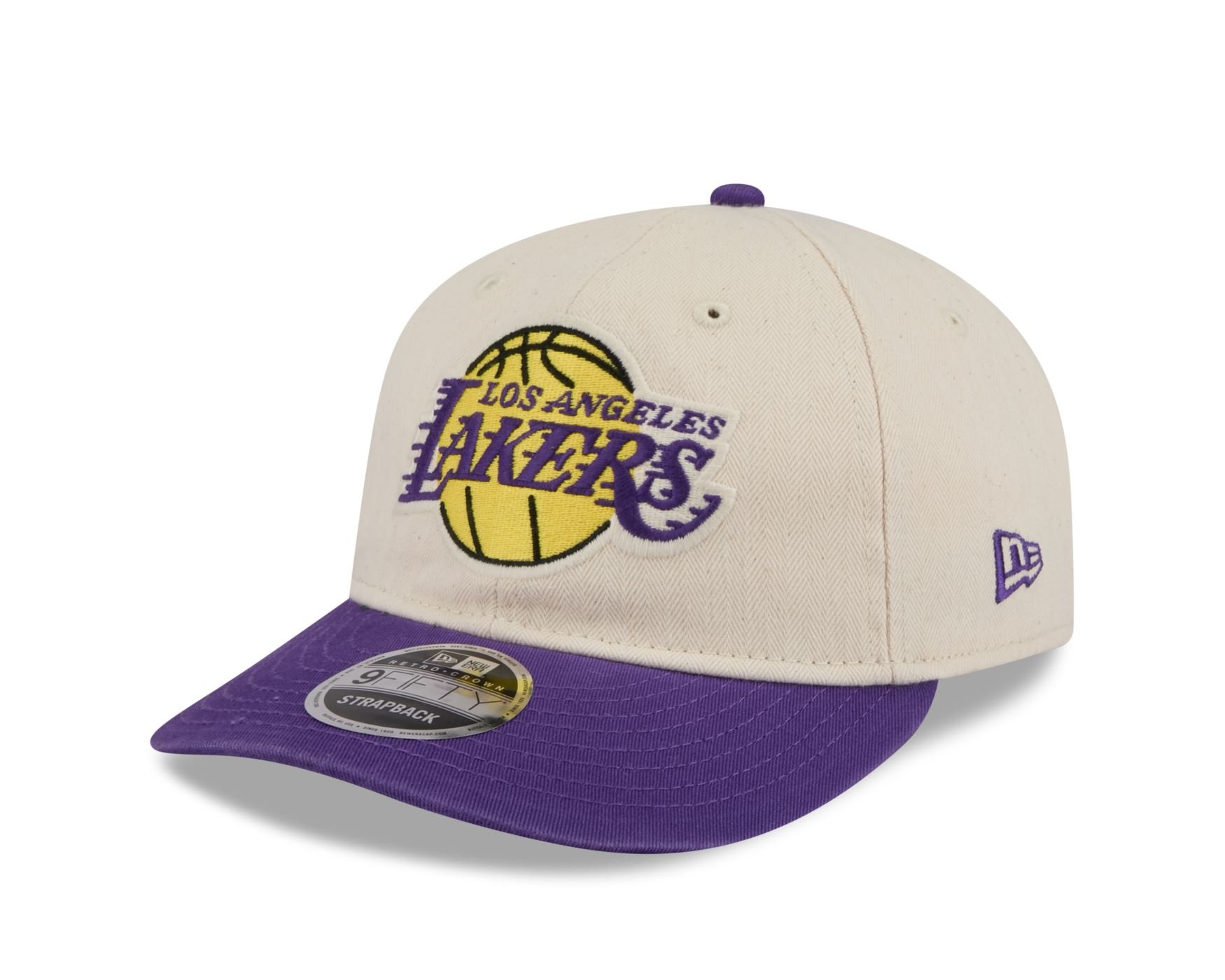 Bone New Era 9FIFTY RETRO CROWN SN Los Angeles Lakers NBA Roxo
