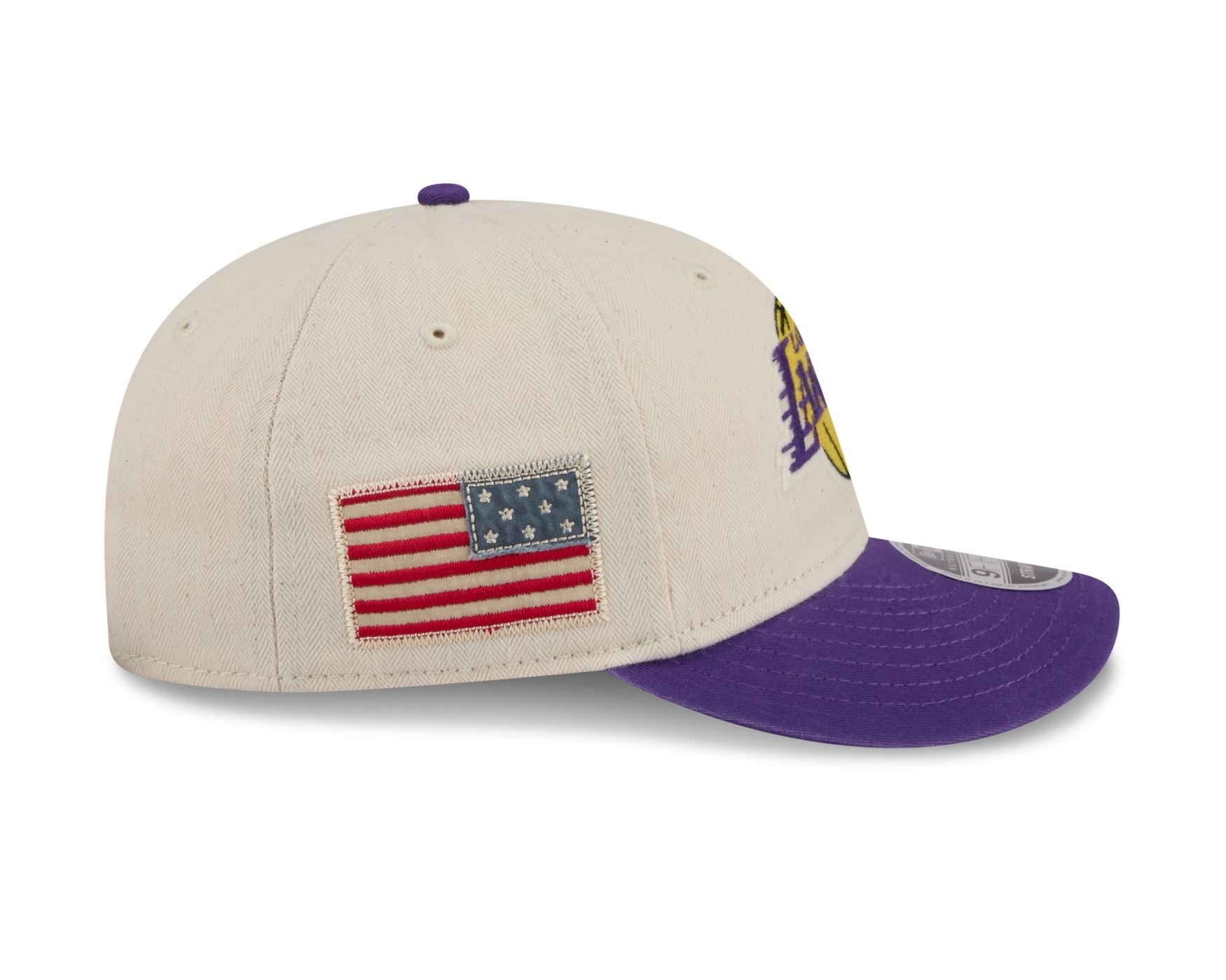 Bone New Era 9FIFTY RETRO CROWN SN Los Angeles Lakers NBA Roxo Bege/Roxo 4