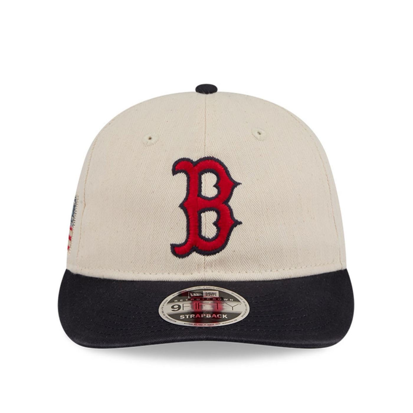 Bone New Era 9FIFTY RETRO CROWN SN Boston Red Sox MLB Marinho Bege/Preto 2