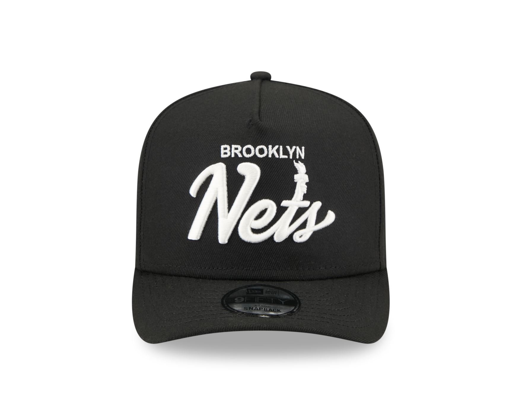 Bone New Era 9FIFTY A-FRAME Brooklyn Nets NBA Preto Preto 2