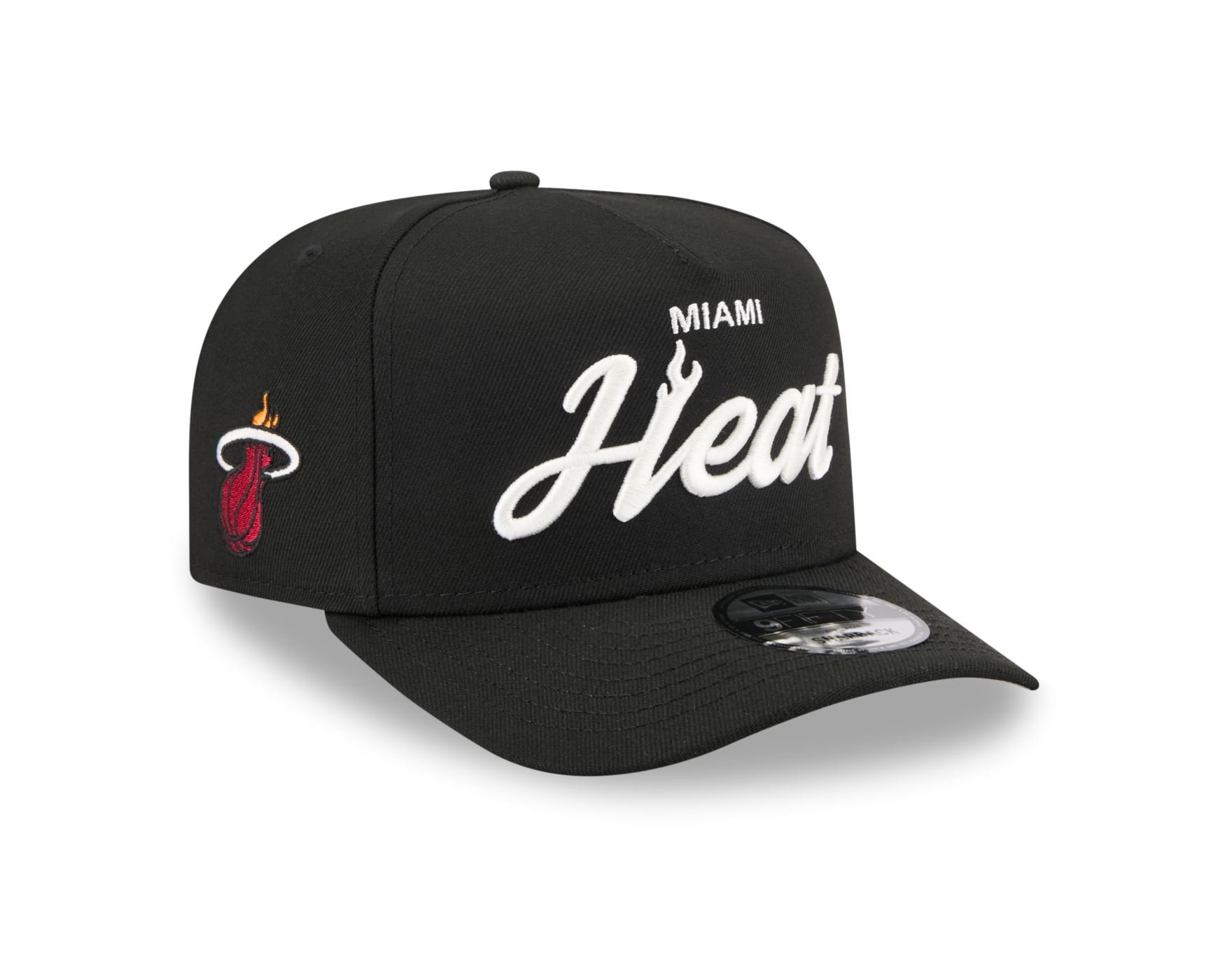 Bone New Era 9FIFTY A-FRAME Miami Heat NBA Preto Preto 3