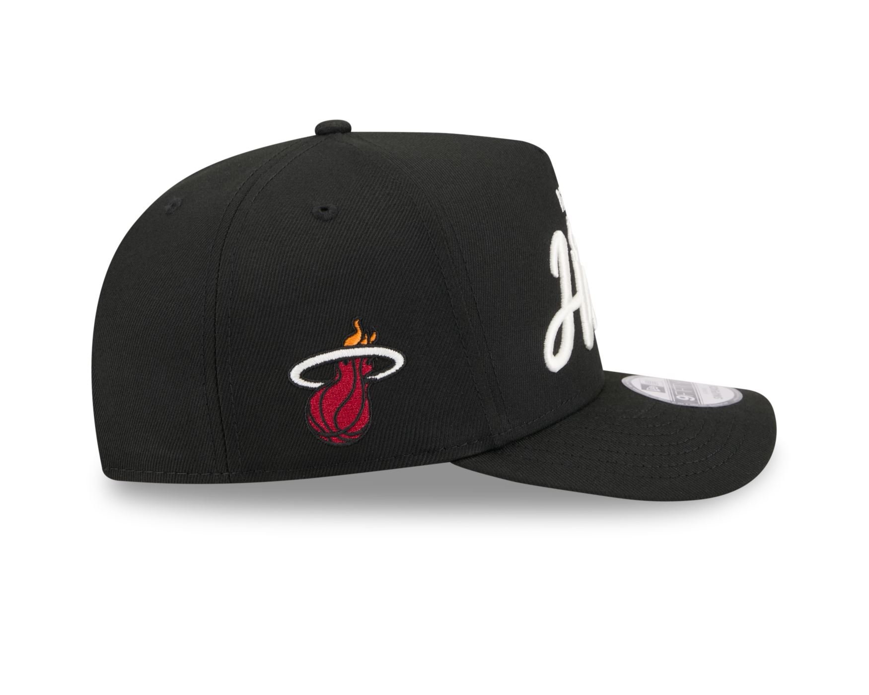 Bone New Era 9FIFTY A-FRAME Miami Heat NBA Preto Preto 4
