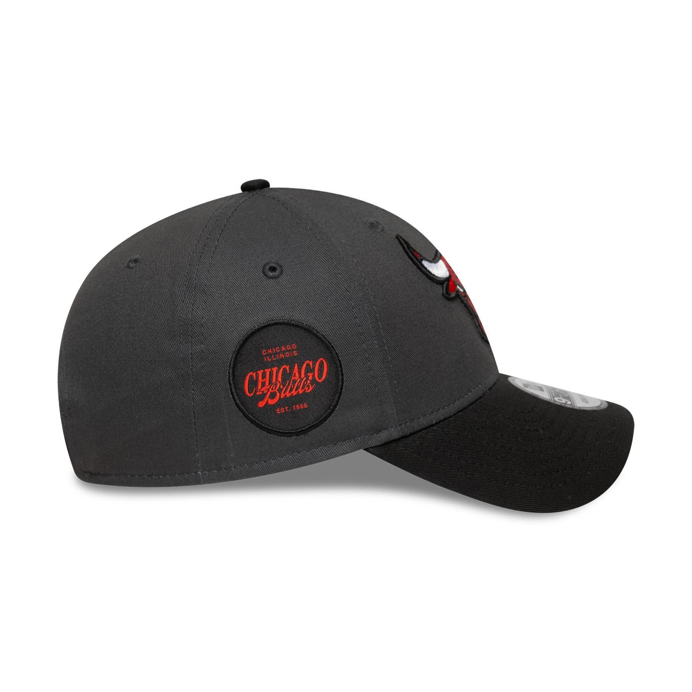 Bone New Era  9FORTY Chicago Bulls NBA Cinza Cinza/Preto 4