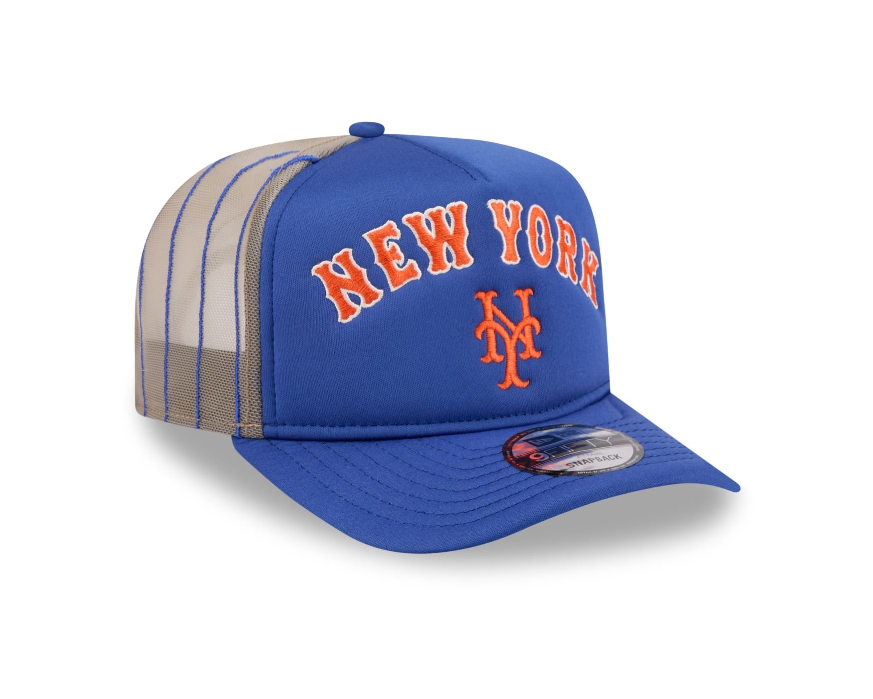 Bone New Era 9FORTY A-FRAME SNAPBACK New York Mets MLB Azul Azul 3