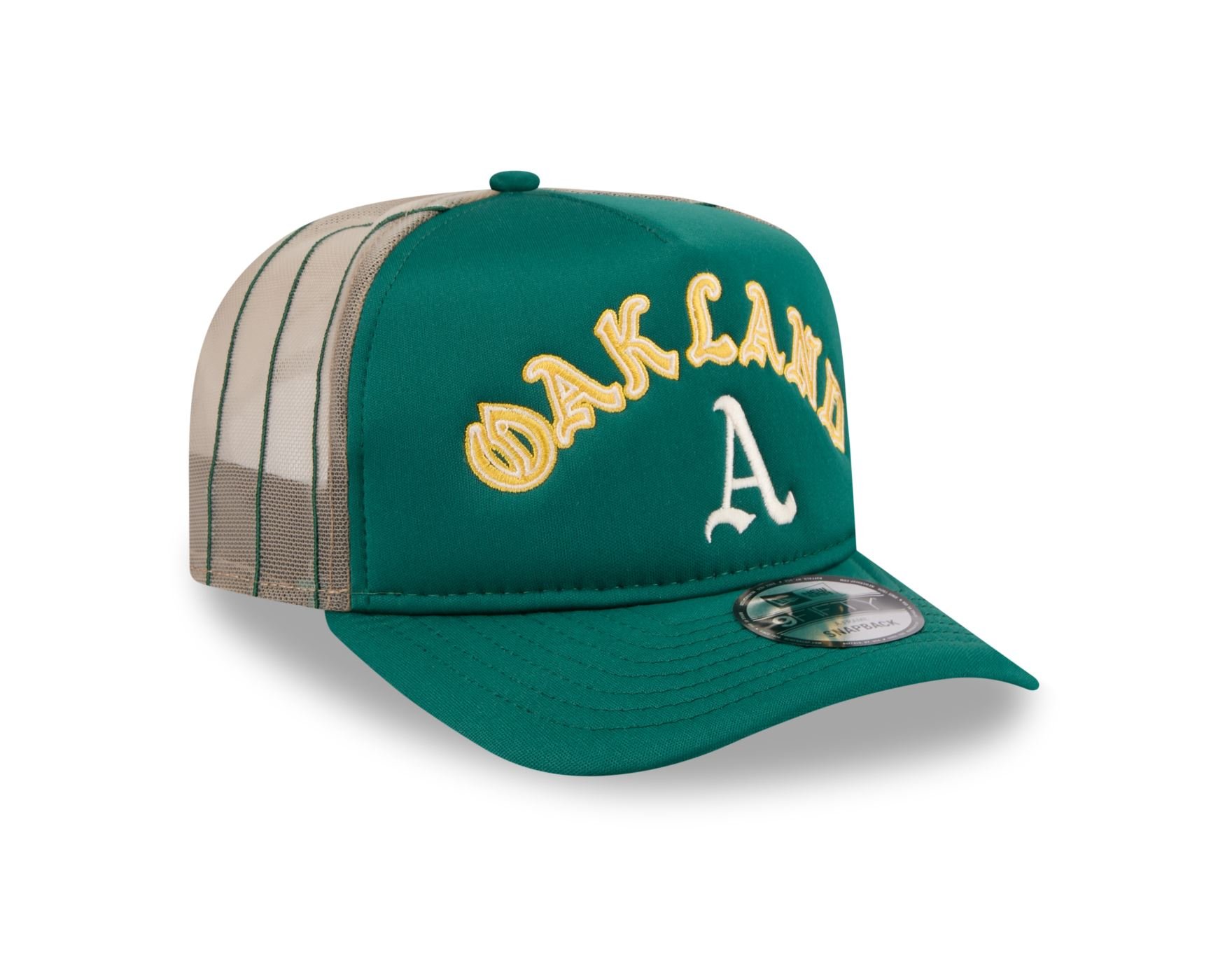 Bone New Era 9FORTY A-FRAME SNAPBACK Oakland Athletics MLB Verde Verde 3