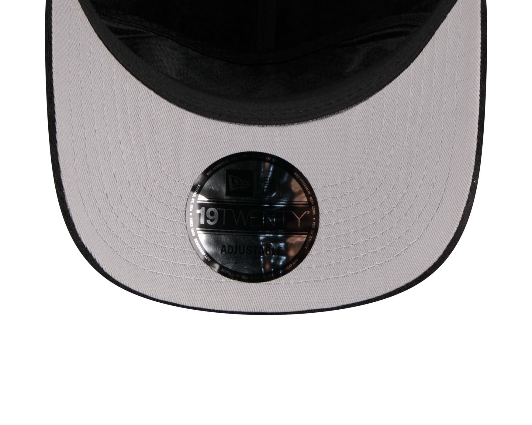 Bone New Era 19TWENTY STRAPBACK Brooklyn Nets NBA Preto Preto 6