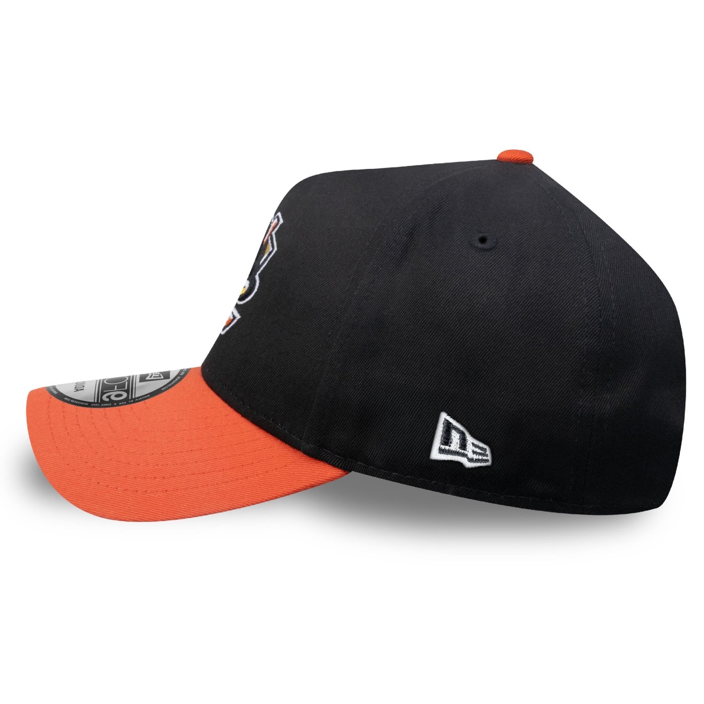 Bone New Era  9FORTY A-Frame Nhl NHL Preto Preto/Laranja 7