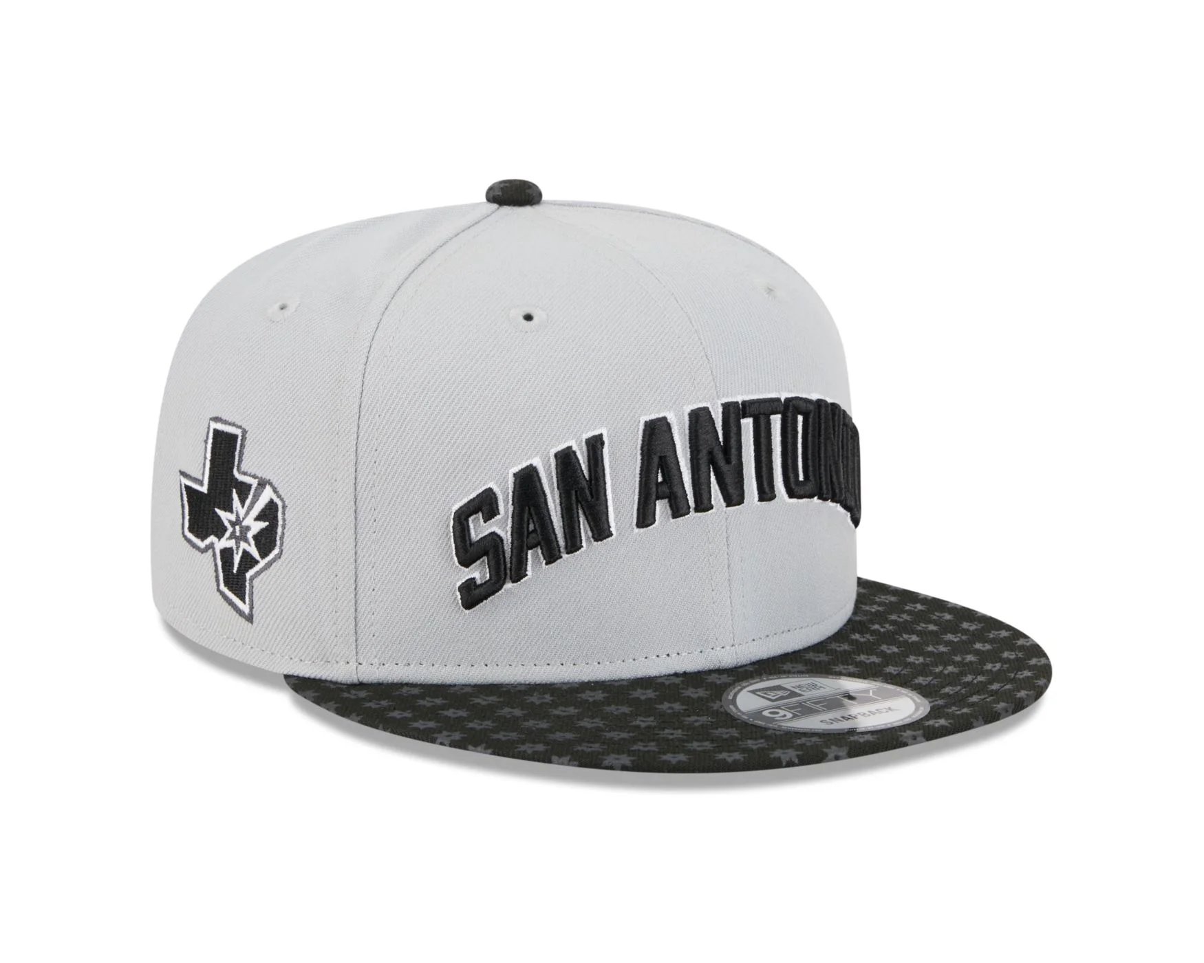 Bone New Era  9FIFTY  San Antonio Spurs NBA Preto Cinza 3