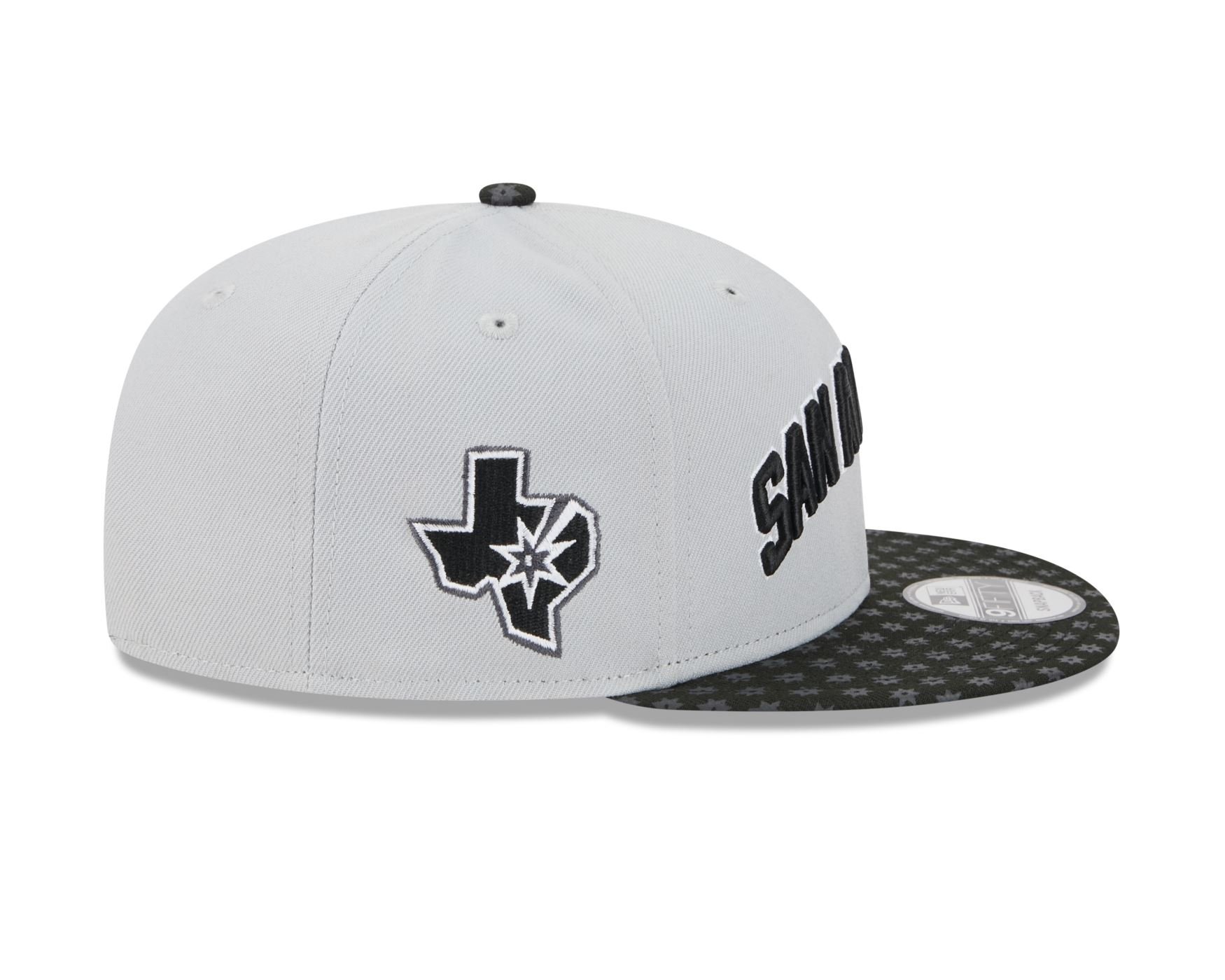 Bone New Era  9FIFTY  San Antonio Spurs NBA Preto Cinza 4