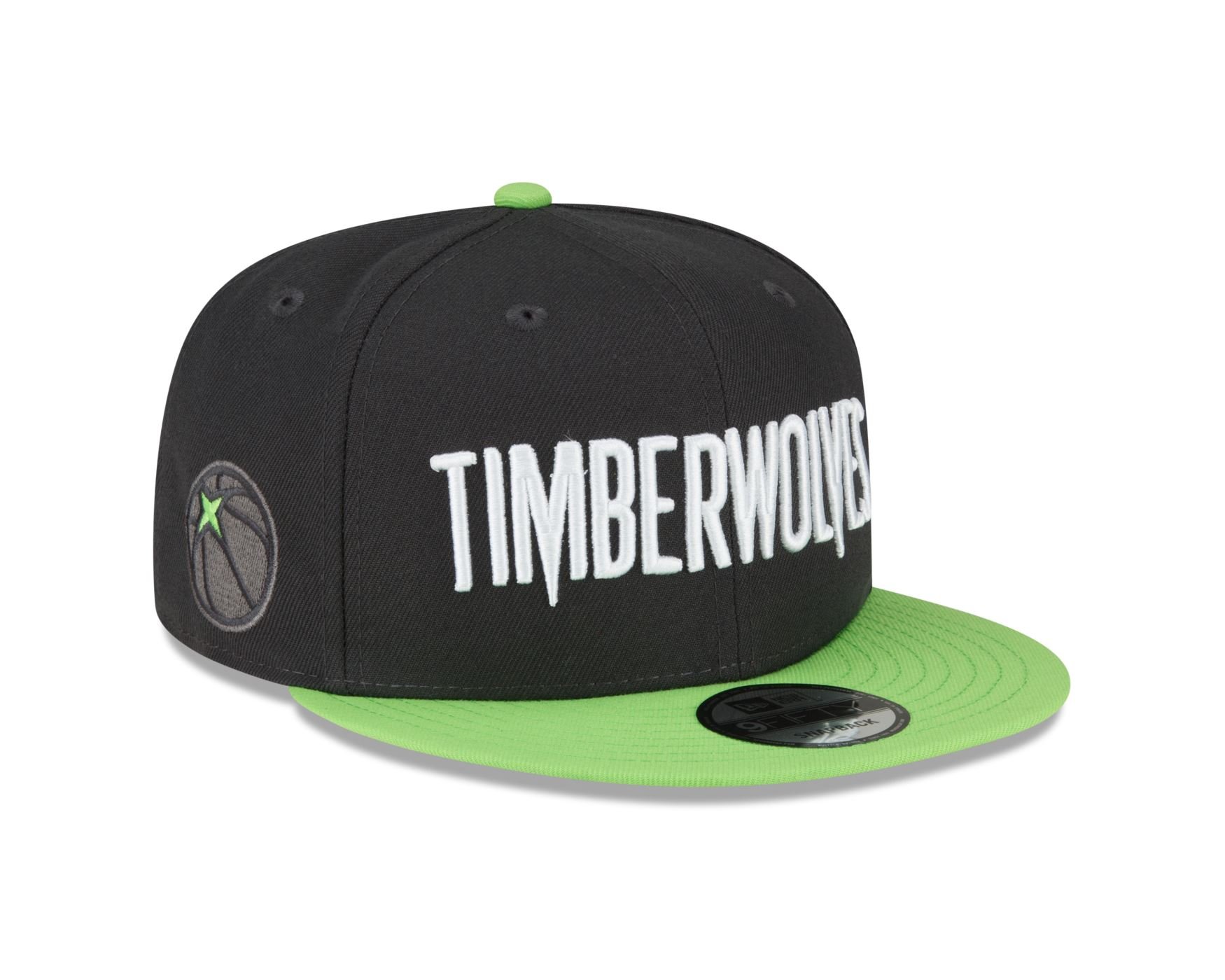 Bone New Era  9FIFTY  Minnesota Timberwolves NBA Chumbo Chumbo/Verde 3