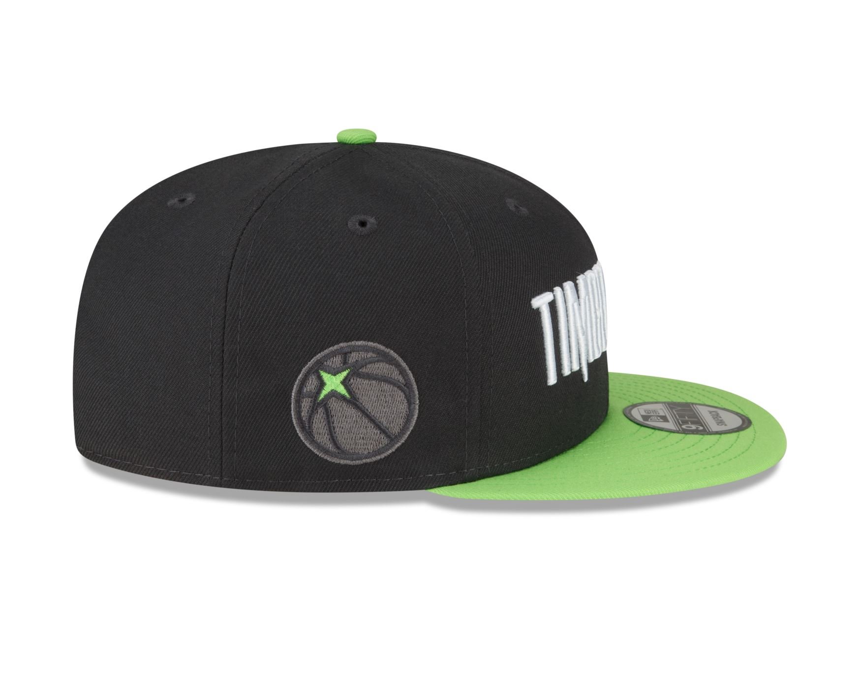 Bone New Era  9FIFTY  Minnesota Timberwolves NBA Chumbo Chumbo/Verde 4