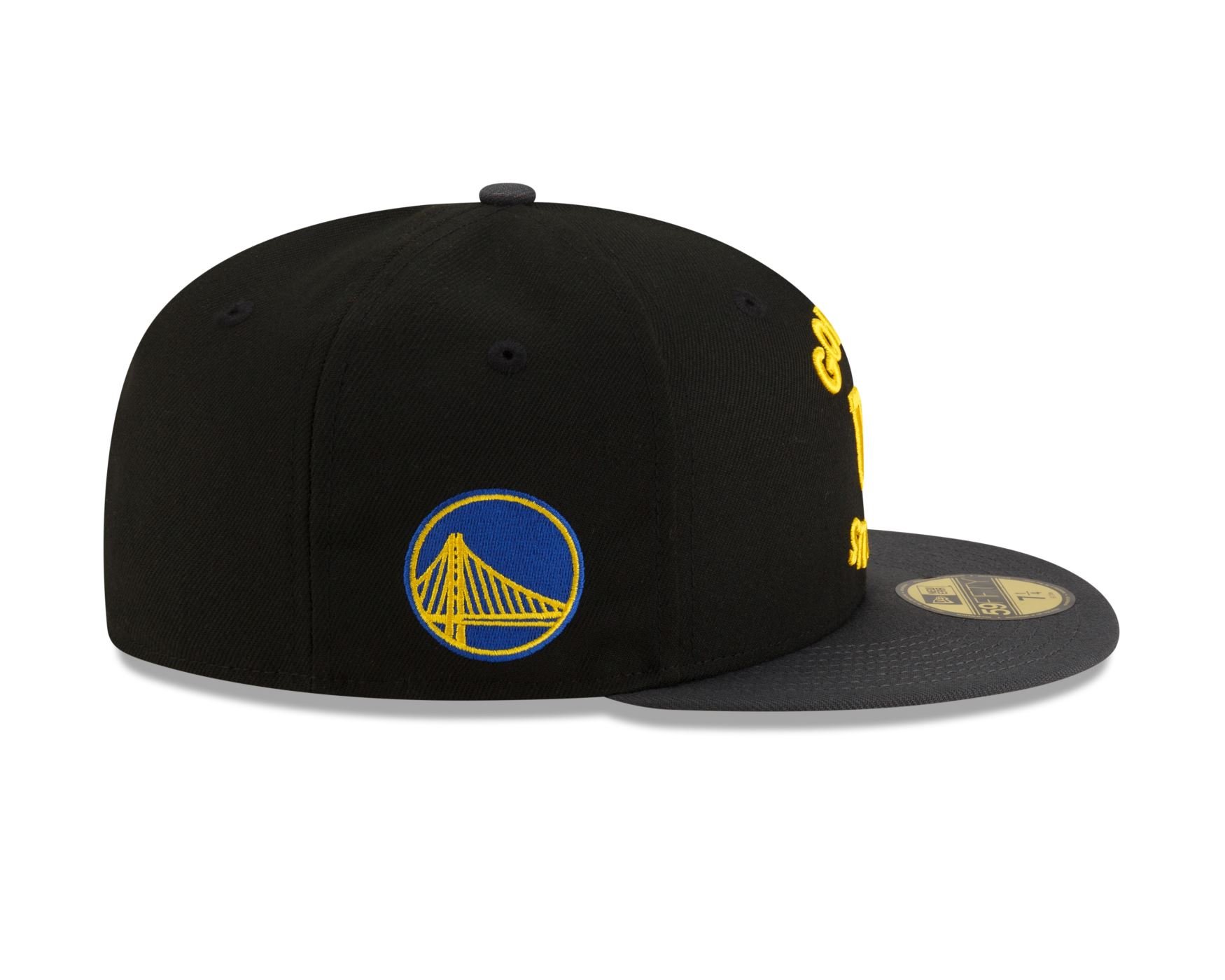 Bone New Era  59FIFTY Golden State Warriors NBA Preto Preto 4