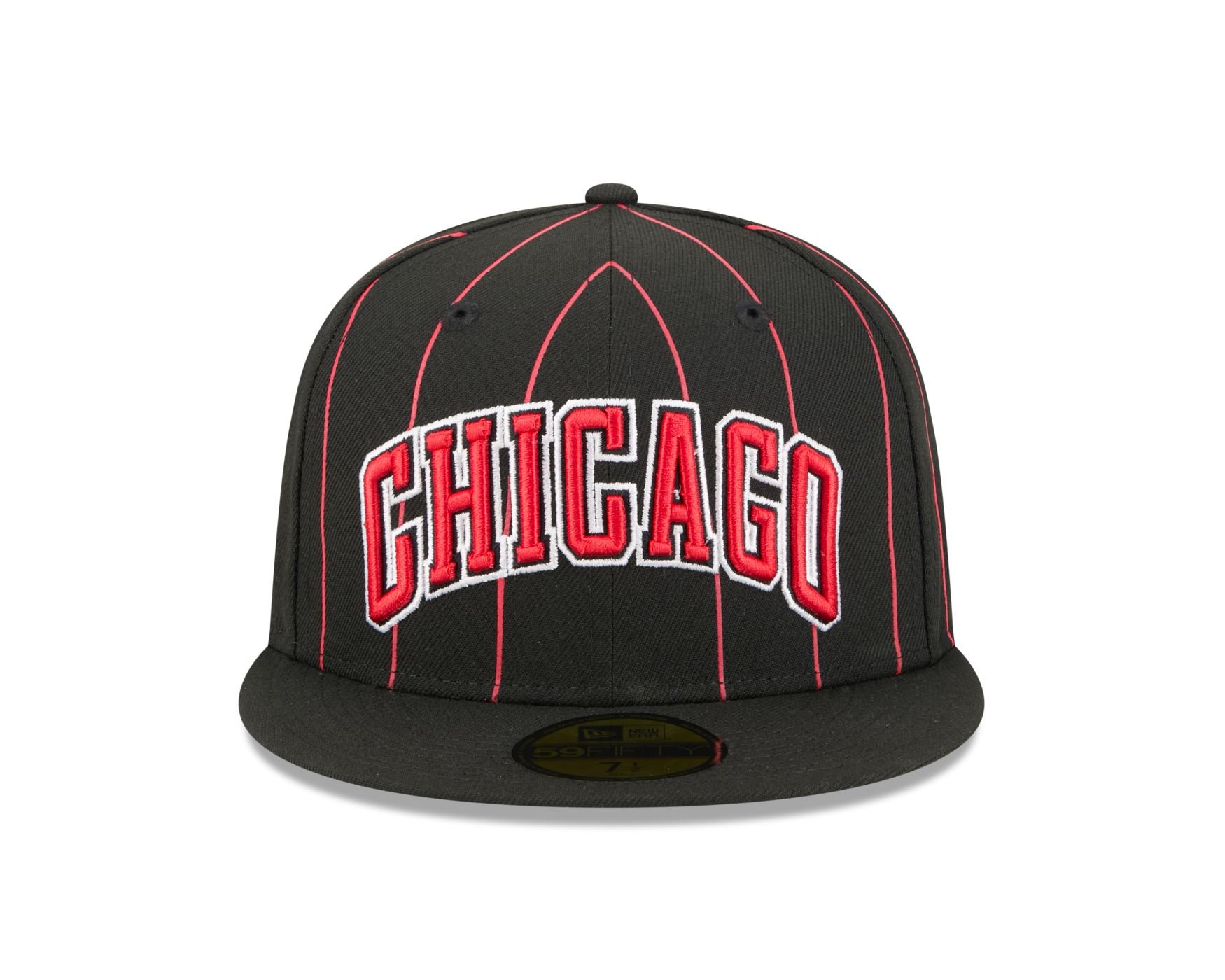 Bone New Era  59FIFTY Chicago Bulls NBA Preto Preto/Vermelho 2